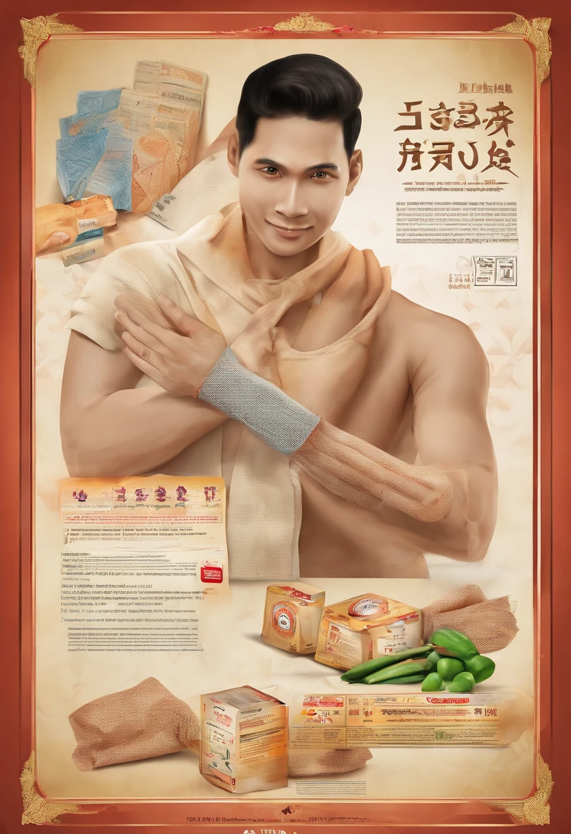 Thai patients,Bandage the wrist.