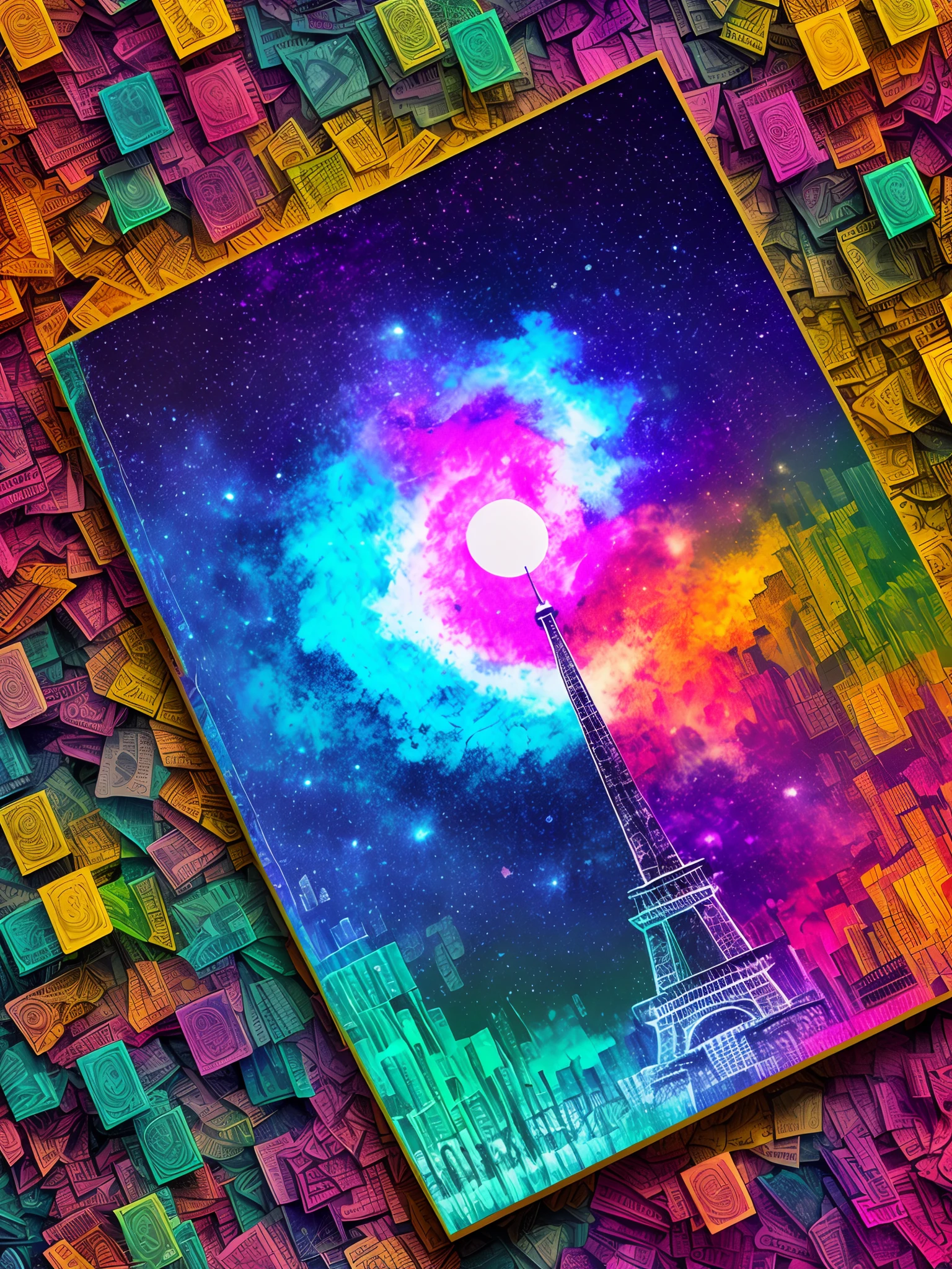 Arte com a palavra "Cryptoinvestidor" coloridas