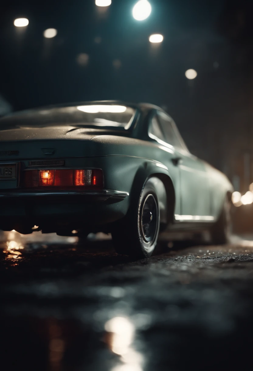 crashed car with ultra realistic details