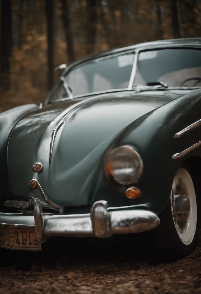 crashed car with ultra realistic details