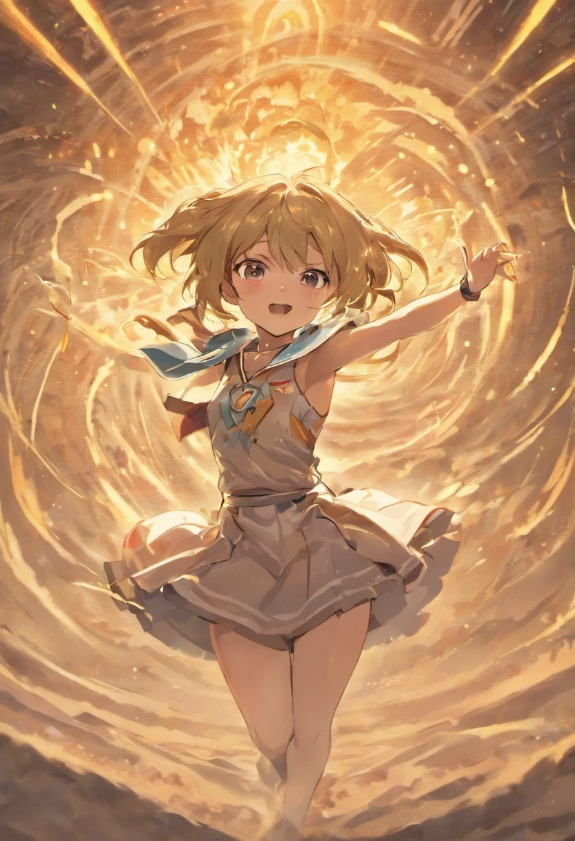 (best quality,4k,highres,masterpiece:1.2),passivo,sandy sword,icon,Thakysha,surrounded by swirling sand,excited ears,drooling fur,protective sand barrier