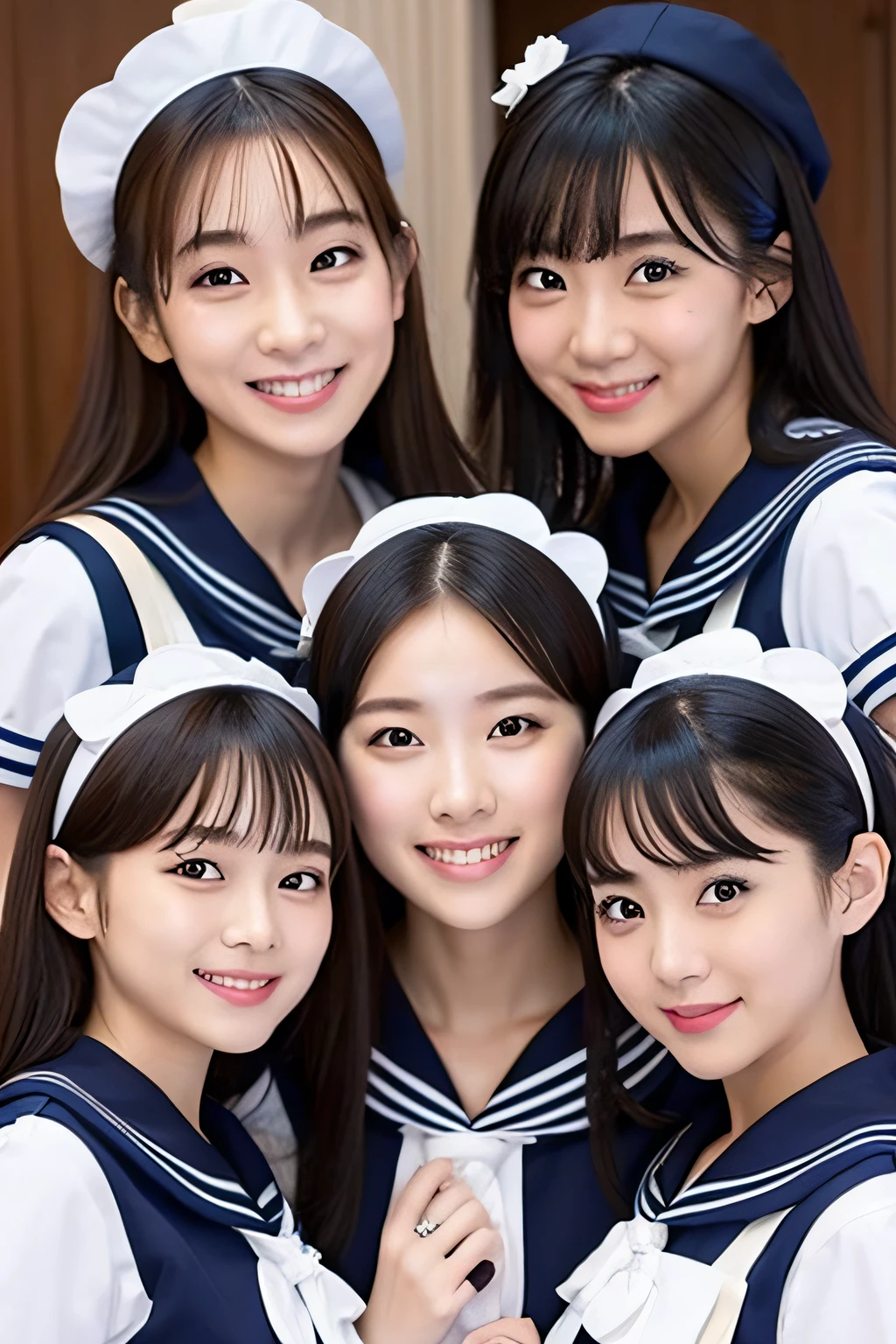 a beauty girl　a sailor suit　Maids　エロ　Multiple people