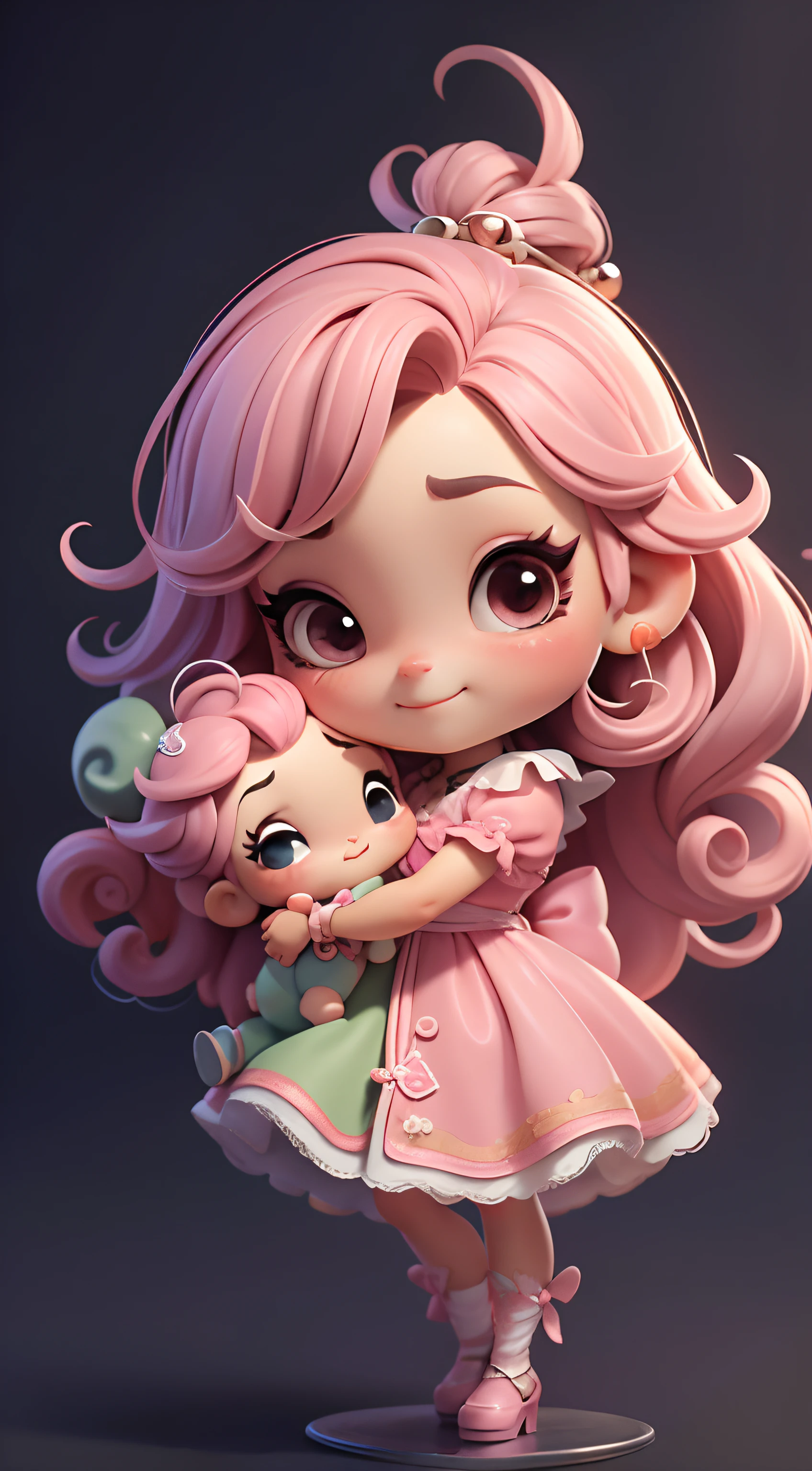 Create an 8K version of the Gothic Loli Circus character. Boneca Chibi circu de soleil : Gothic It should look charming and beautiful, Keep the iconic elements of the original character. Circus of Soleil should have a round face with large dimensions, olhos claros, long eyelashes and rosy cheeks. Seu cabelo deve ser longo e tons preto de cor escuro. Vestido bonito: Vestir chibi em um vestido bonito e elegante em tons de marrom e rosa . O vestido pode ter babados, renda & detalhes feitos de doces, A reference to the circus theme . Add loops or ribbons, Para dar um toque de delicadeza. avental & Arco com doces: Adicione um avental marrom sobre o vestido de Chibi, It is tied at the waist with a thin bow. O avental pode ter pequenos detalhes, como bolsos ou bordados finos. Meias e sapatos bonitos: Complete o look chibi de circo com meias listradas rosa e brancas ou detalhes divertidos. standingn, Coloque sapatos de boneca bonitos, com gravatas ou fivelas. Magic Accessories: Add charming accessories to the pink fairy chibi , como um cupcake no cabelo ou uma tiara com detalhes extravagantes . You can also get your hands on beautiful themed accessories. Certifique-se de adicionar sombras, texturas e detalhes nos cabelos, Chibi Nostálgico circu de soleil outfits & Accessories, to make it even more charming and charming. Give him a smiling expression and a sweet smile on his face, Capturing the essence of the character in a subtle way, lovely hands, Skull Hands.
