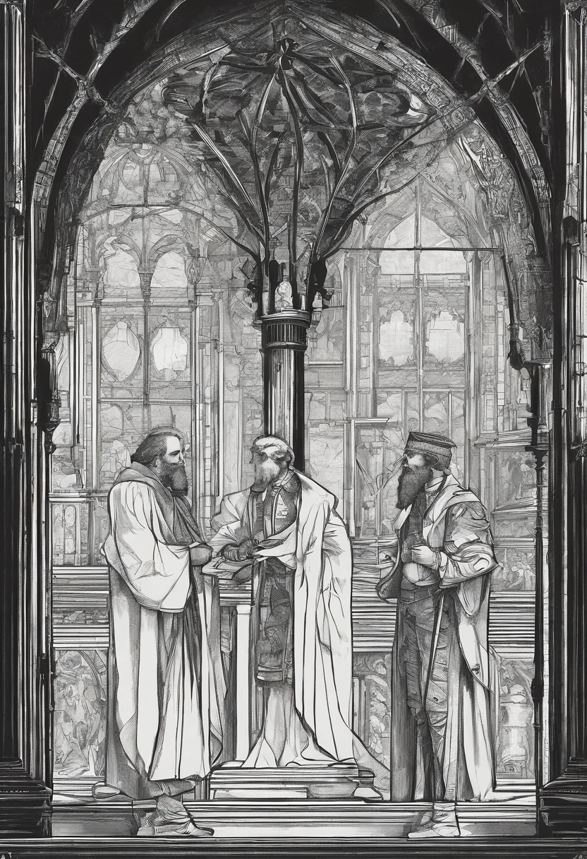 simple Johannes kepler sketch of the symposium, two men embracing and smoking weed together