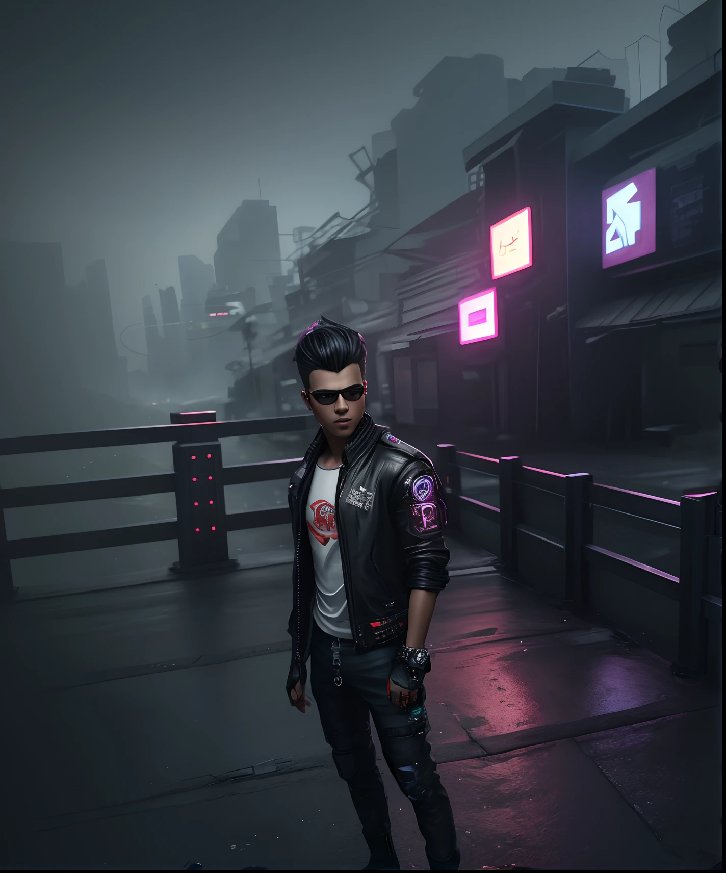 Change background cyberpunk handsome boy,realistic face, 8k, ultra realistic