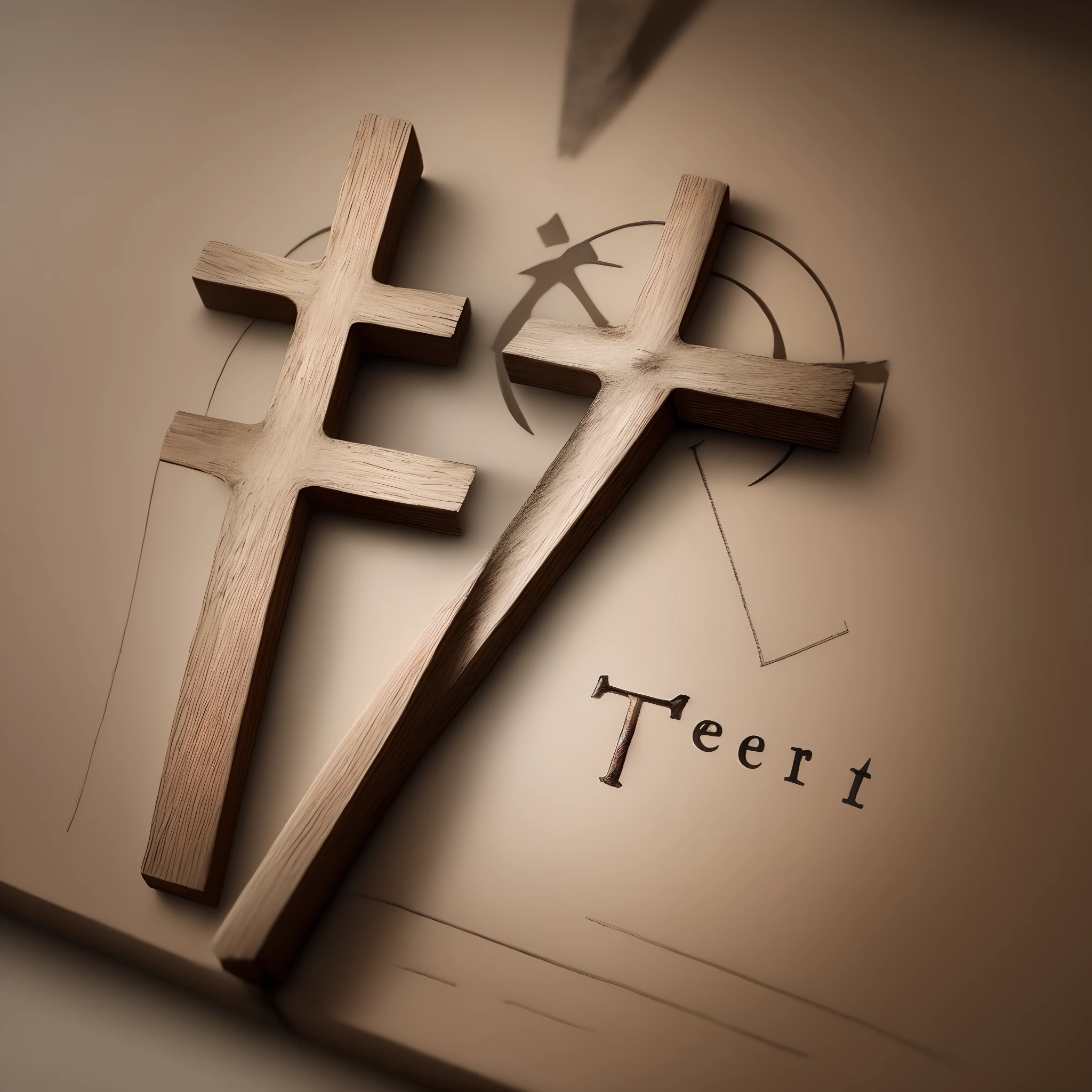 a cross for the letter T in the word everything