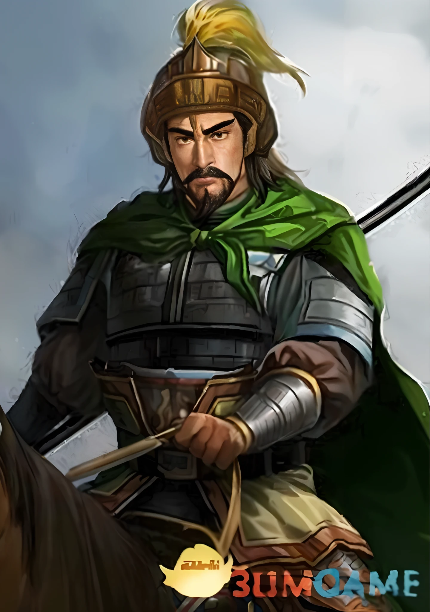 arafed image of a man riding a horse with a sword, Guan yu, zhao yun, mongol, genghis khan, bian lian, Inspired by Hu Zaobin, hua cheng, feng shu, inspired by Wu Bin, inspired by Fan Kuan, inspired by Zhang Wo, inspired by Huang Ding, inspired by Wu Zuoren