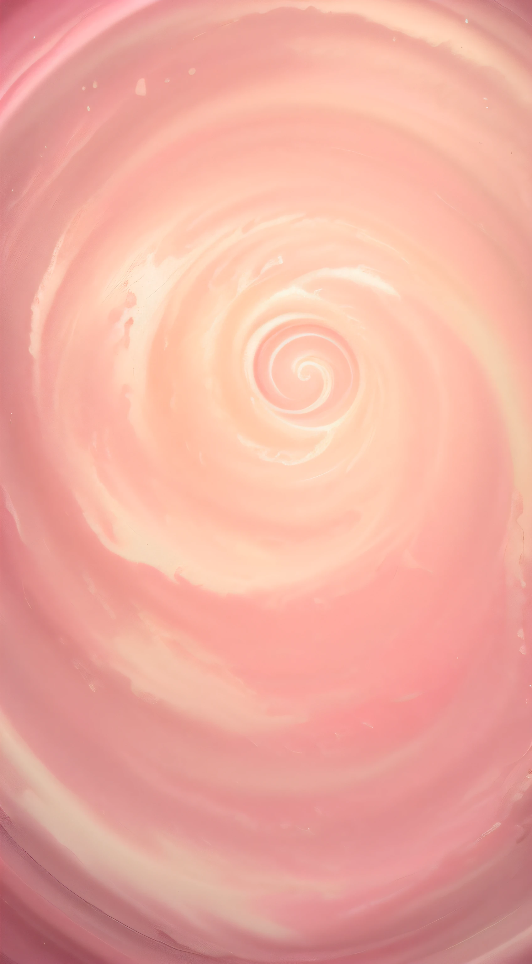 The center of the pink bowl has a pink swirl, dreamy painting of coronavirus, pink water in a large bath, swirling water cosmos, painted in high resolution, inside a cavernous stomach, intricate and wet oil paint, softly swirling magical energy, detailed soft painting, Oil on canvas high angle view, swirling paint