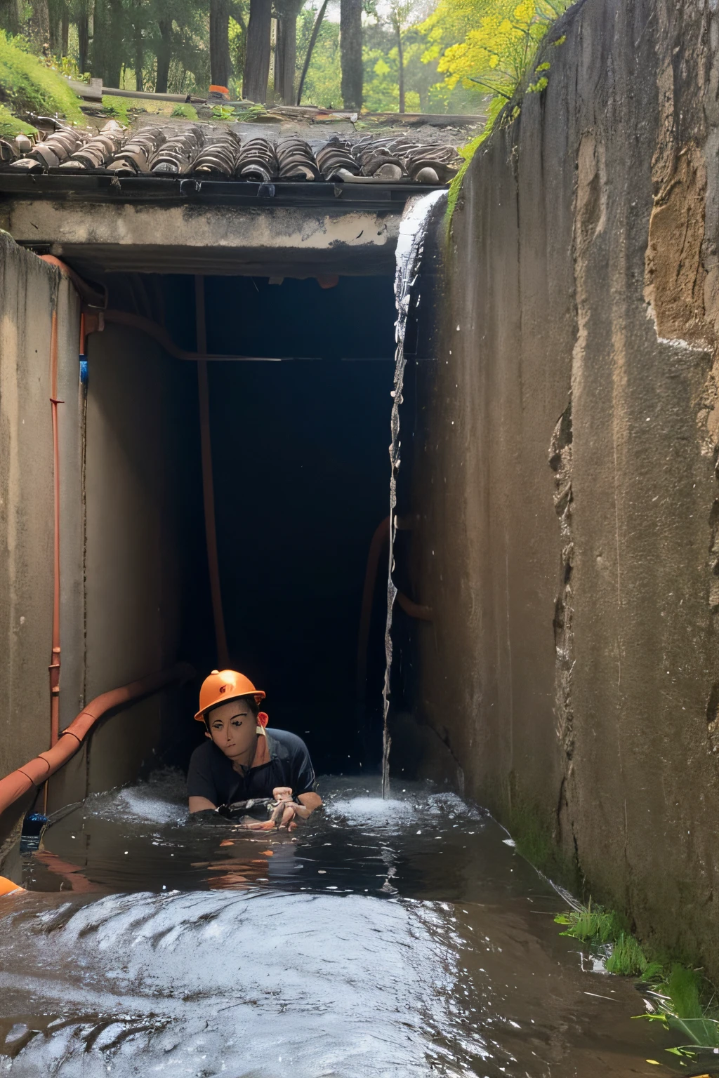 Pipe leaks save the scene computer Chinese