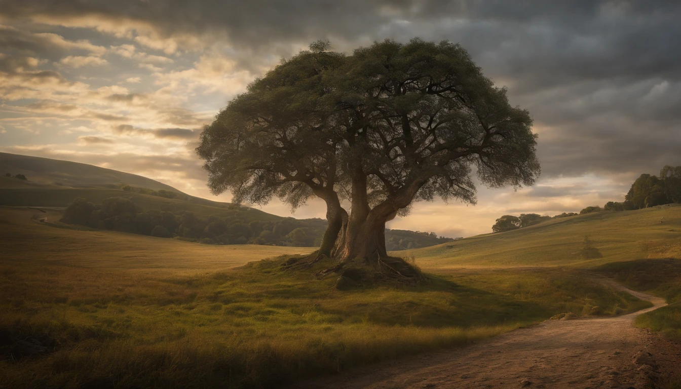 16k, massive details, ((complex details))) immense sky,field of many trees intertwined in the trunks,amazing sky,Level 15,rocky surface, (photorealistic), art (((Claude Lorrain))), J.R. Tolkien Type [sharp focus], (HDR), (8k), (gigapixel), (masterpiece)