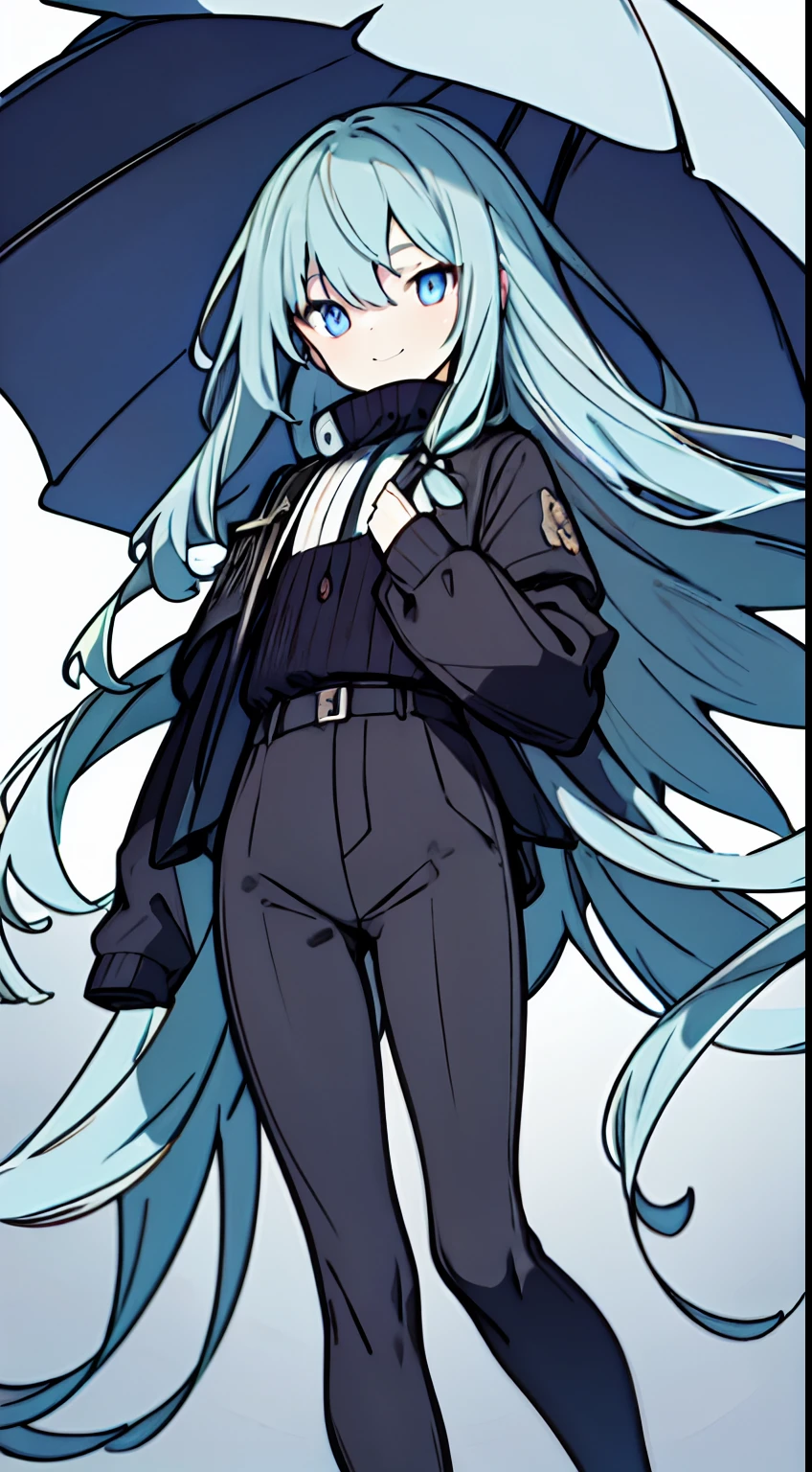 masuter piece, Best Quality,32K、Wallpaper, ultra -detail, Absurd beauty, 1Beautifulwoman、Pupils of large eyes、Hair fluttering in the wind、slender long legs、Smaller head、miscievous smile、Angle looking up from below