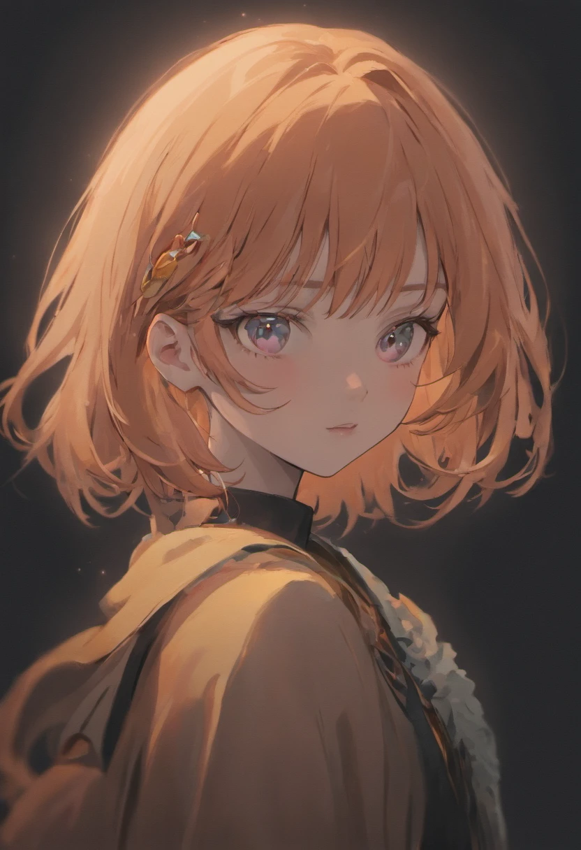 A pretty girl with soft lighting, set against a black background, in a high-resolution, ultra-detailed portrait. The image should have vivid colors and a realistic, photorealistic quality. The girl should have beautiful detailed eyes, soft skin, and long eyelashes. Her lips should be detailed and attractively shaped. The lighting should be soft and create a gentle, flattering effect on the girl's features. The black background should create a striking contrast with the girl's complexion and bring out the vibrant colors of her hair, clothes, and accessories. The overall image should have a sense of elegance and sophistication, with a focus on capturing the girl's beauty and individuality.