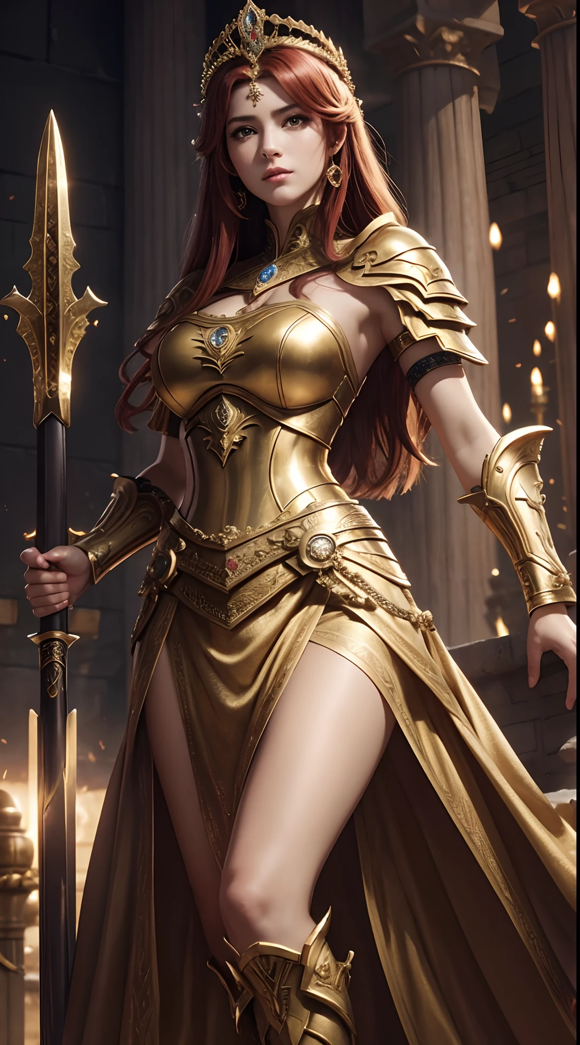 Na arena de artes marciais do Coliseu, in Greece、Torneios de Artes Marciais、Saint Seiya、Menina bonita、peito enorme、clivagem da mama、pernas de beleza、(((He wears shiny futuristic combat armor in metallic red.)))、Shiny silver chains are connected from all sides、Unbelievable number of glowing chains、Armado com correntes、((gritar))、((exclamation))、((poses de luta))、8k, qualidade superior, （beleza dos pelos pubianos）、alta resolução, force, pessoa real,