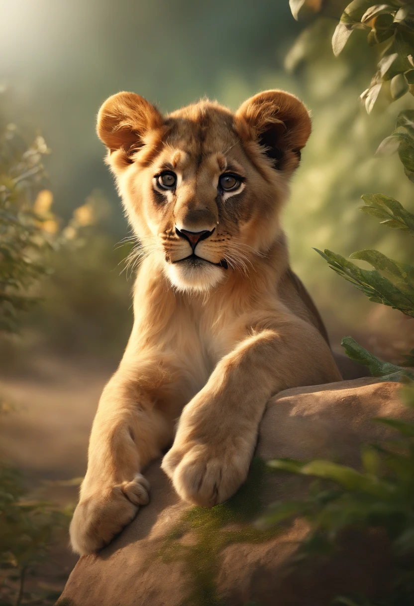 (best quality,4k,8k,highres,masterpiece:1.2),ultra-detailed,(realistic,photorealistic,photo-realistic:1.37),Starving lion,cute duck,hugging,Animated image,cartoon,Disney,characters,watercolor-style:1.1,vibrant colors,bright lighting,emotive expressions,playful,whimsical scenery,nature background,comic-style lines,expressive brushstrokes,fun and lively atmosphere,lush garden,joyful energy,magical ambiance.