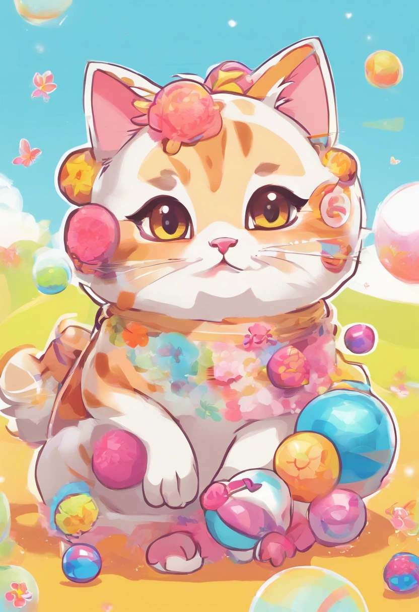 cat with giant balls