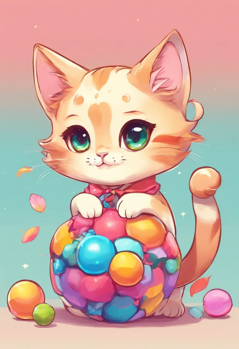 cat with giant balls