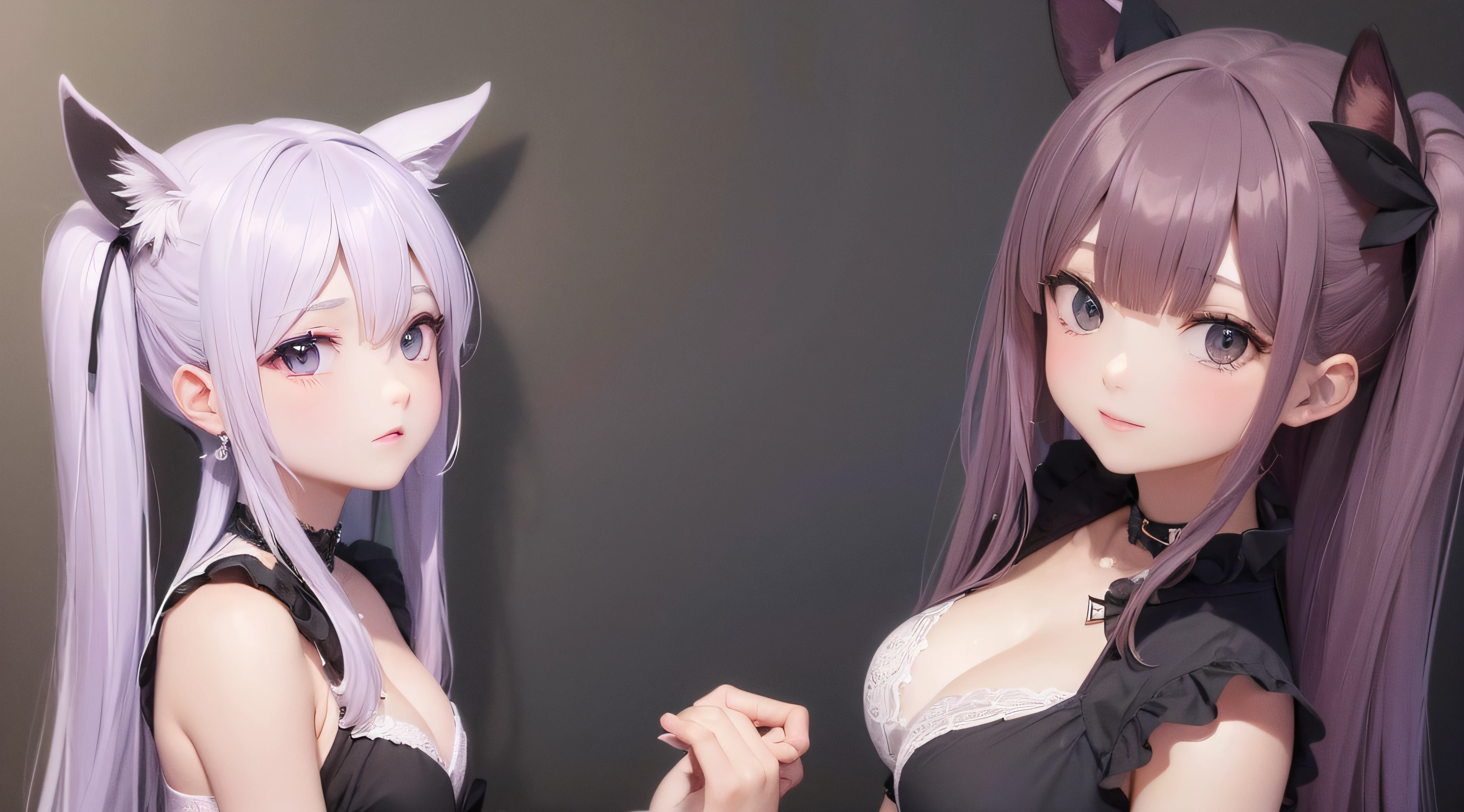 (obra prima) (perfection) (ultrarrealista | | |) (sem defeitos) Garota de anime com orelhas e cauda de raposa