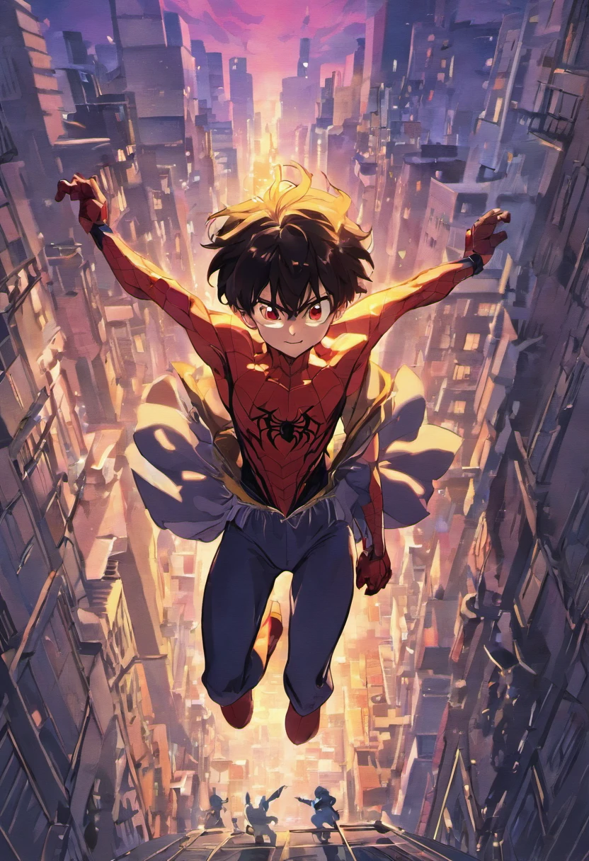 Homem aranha, Jumping over the buildings, homem aranha.