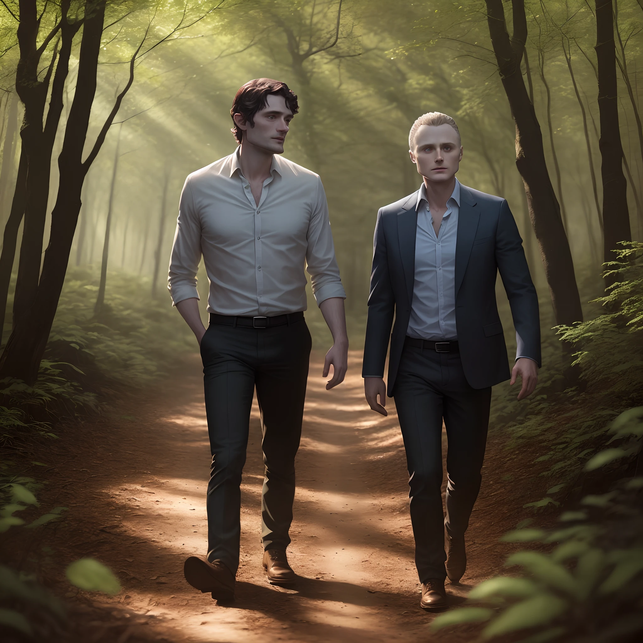 Will graham and hannibal lecter in the woods