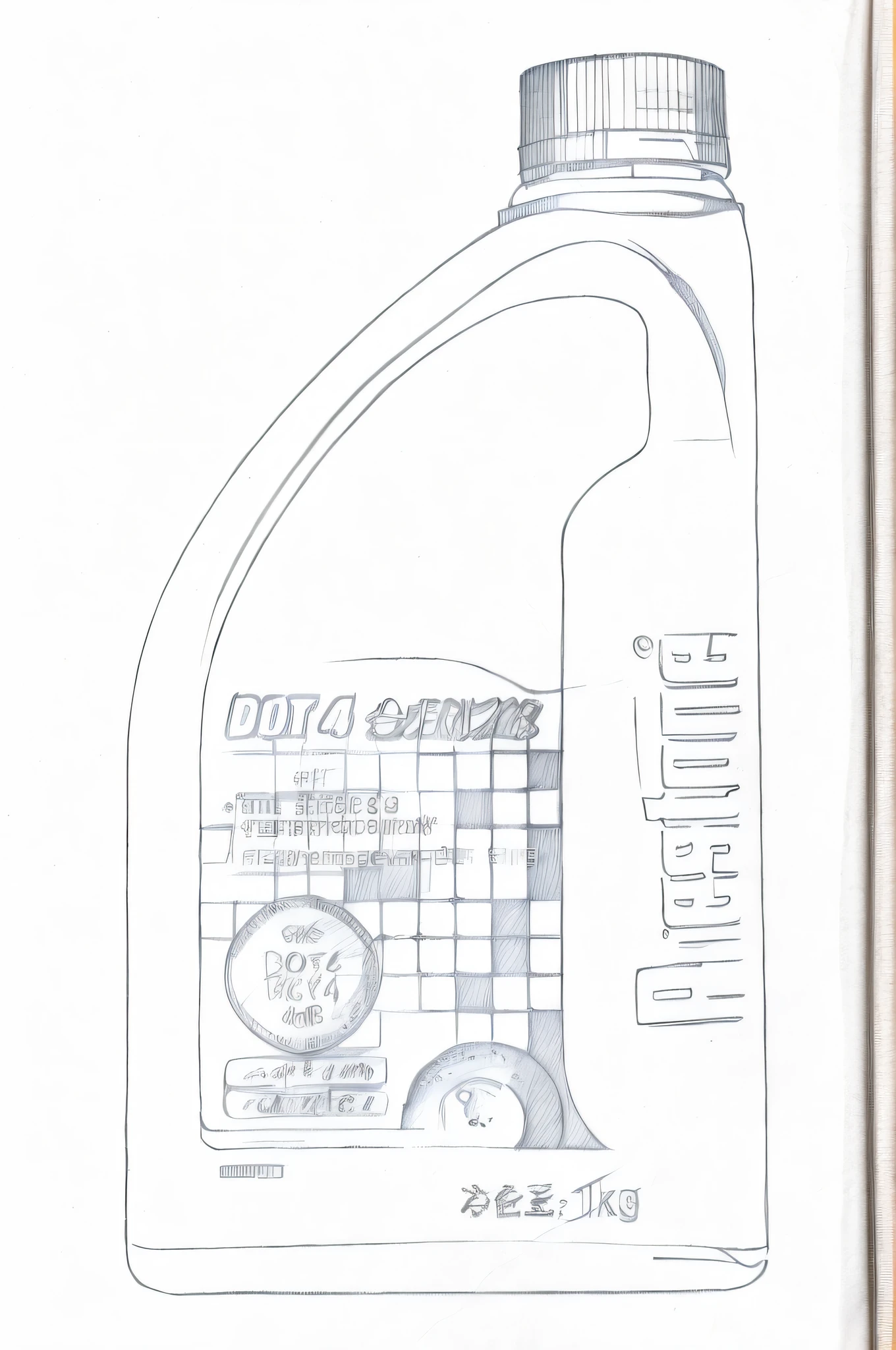 Hand drawn lines on white background