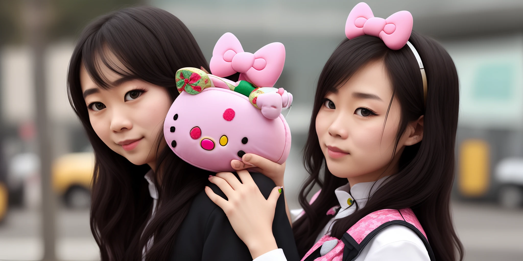Mitski carrying hello kitty
