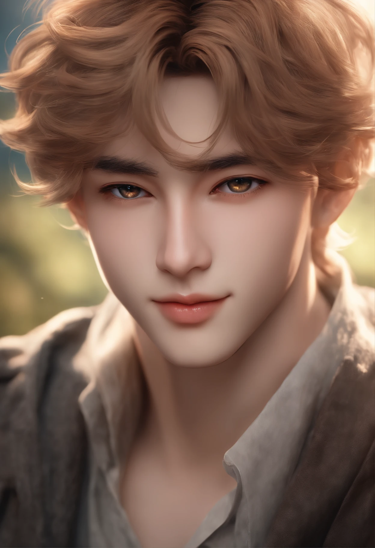 `(best quality, 8k, ultra-detailed, photorealistic:1.37, realistic:1.2),anime,portrait,beautiful boy's face, detailed eyes and lips, flawless skin,[real-life references],colorful hair,long eyelashes,expressive facial features,[varied eye shapes],[detailed facial features],subtle blush,[slight stubble],charming smile,charismatic gaze,mysterious aura,[color-changing eyes],dynamic lighting,impressive background with depth,changing scenery,[fantasy elements blending into reality],[vibrant colors, gradients],[soft and warm color palette],[dramatic lighting contrast],[detailed texturing],[realistic rendering],high-quality shadows and highlights,professional artwork,dream-like atmosphere`