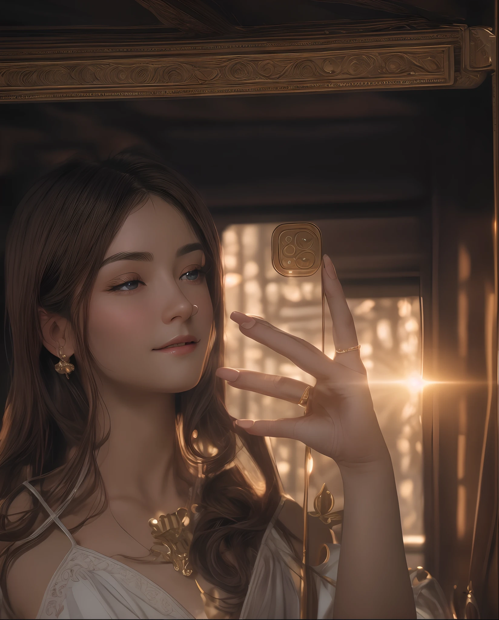 masterpiece, top quality, 8K, real person, realistic, very dense CG, shiny skin, fully focused, heaven, divine glory, radiant, angel, blessing, happiness,