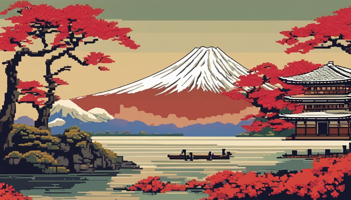 ukiyoe painting　Katsushika Hokusai　mare　Mt fuji