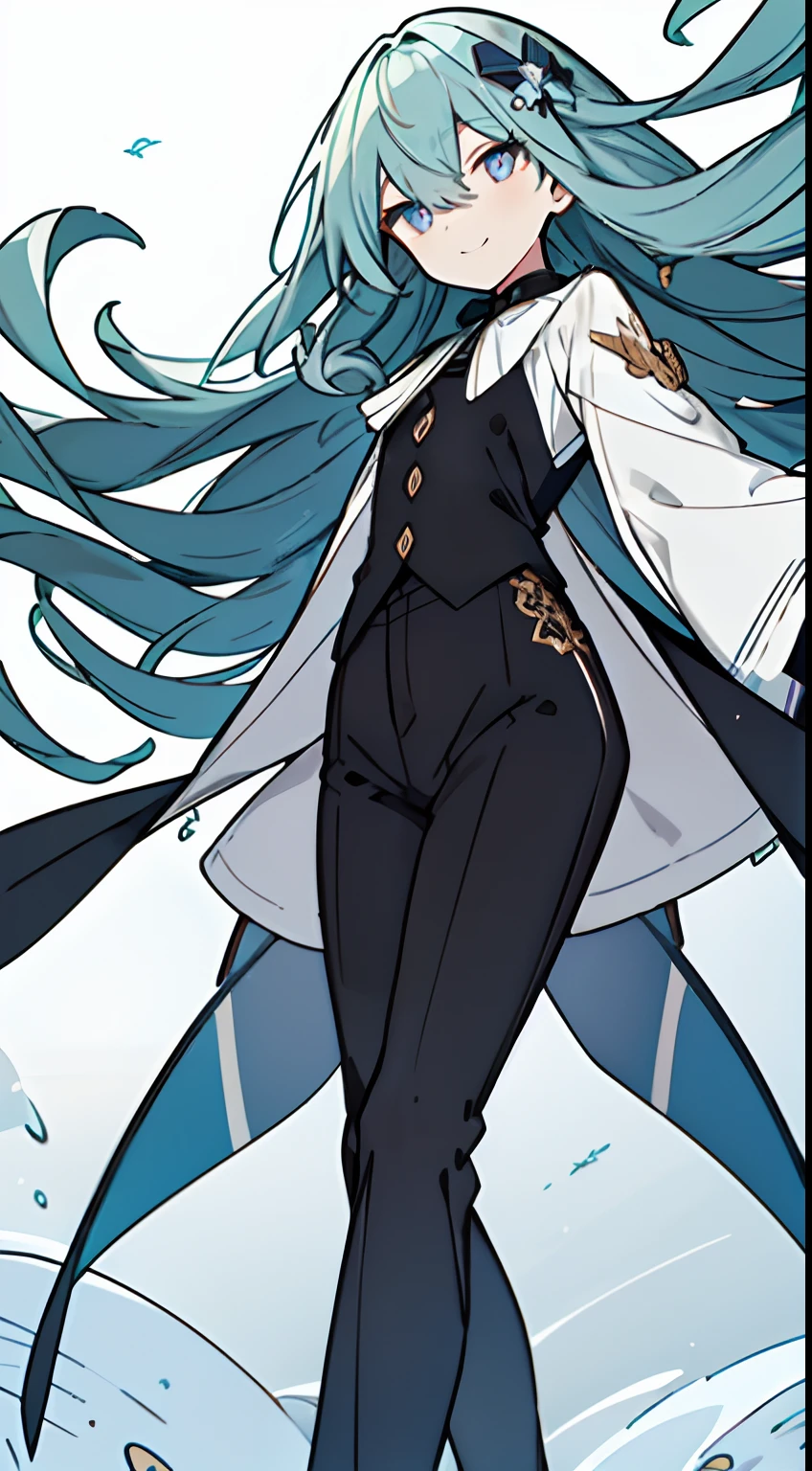masuter piece, Best Quality,32K、Wallpaper, ultra -detail, Absurd beauty, 1Beautifulwoman、Pupils of large eyes、Hair fluttering in the wind、slender long legs、Smaller head、miscievous smile、Angle looking up from below