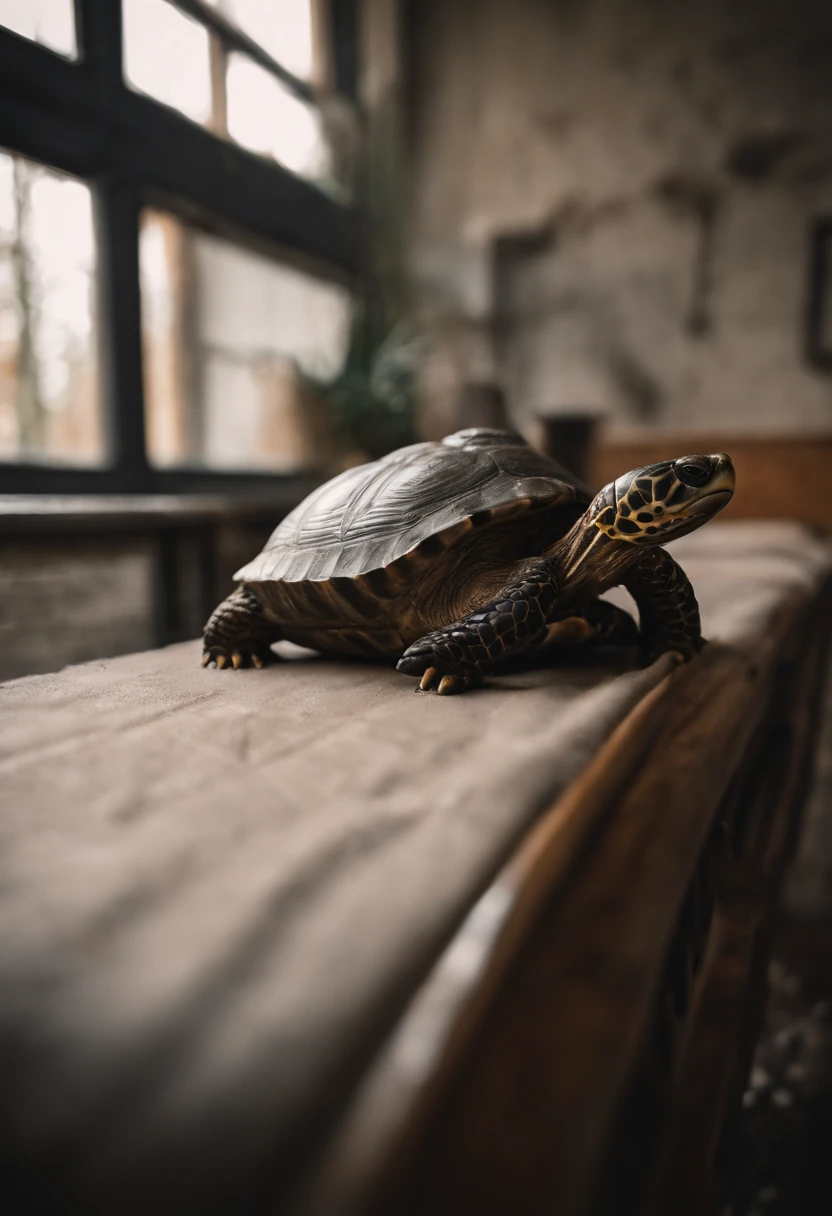 ((foto crua)), ((obra-prima)), Anthropomorphic humanoid turtle wearing modern clothes, capuz, pose fisiculturista, Intimidador, Furioso, angry expression, Intimidante