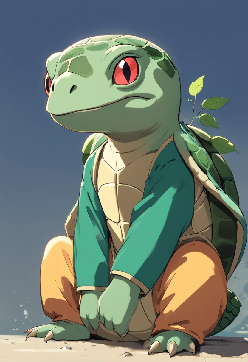 ((foto crua)), ((obra-prima)), Anthropomorphic humanoid turtle wearing modern clothes, capuz, pose fisiculturista, Intimidador, Furioso, angry expression, Intimidante