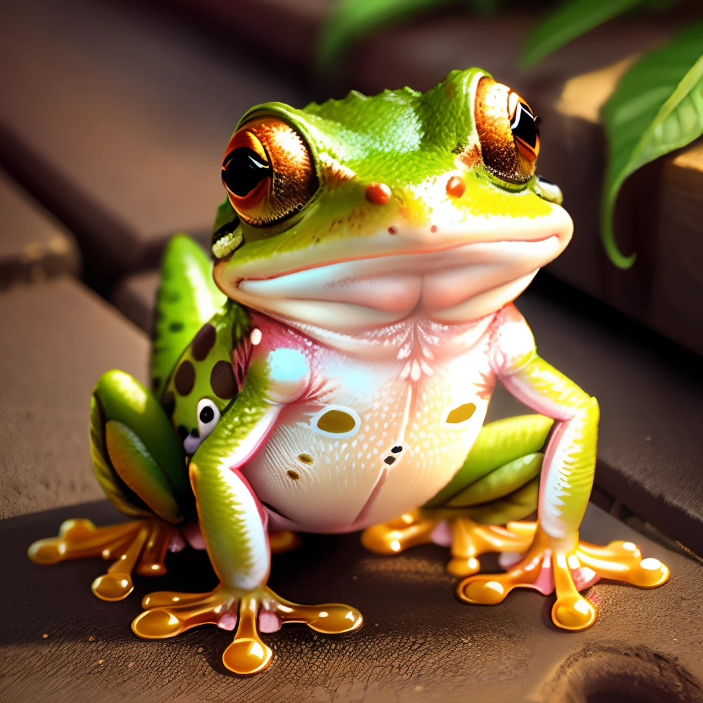 Cute cartoon baby frog