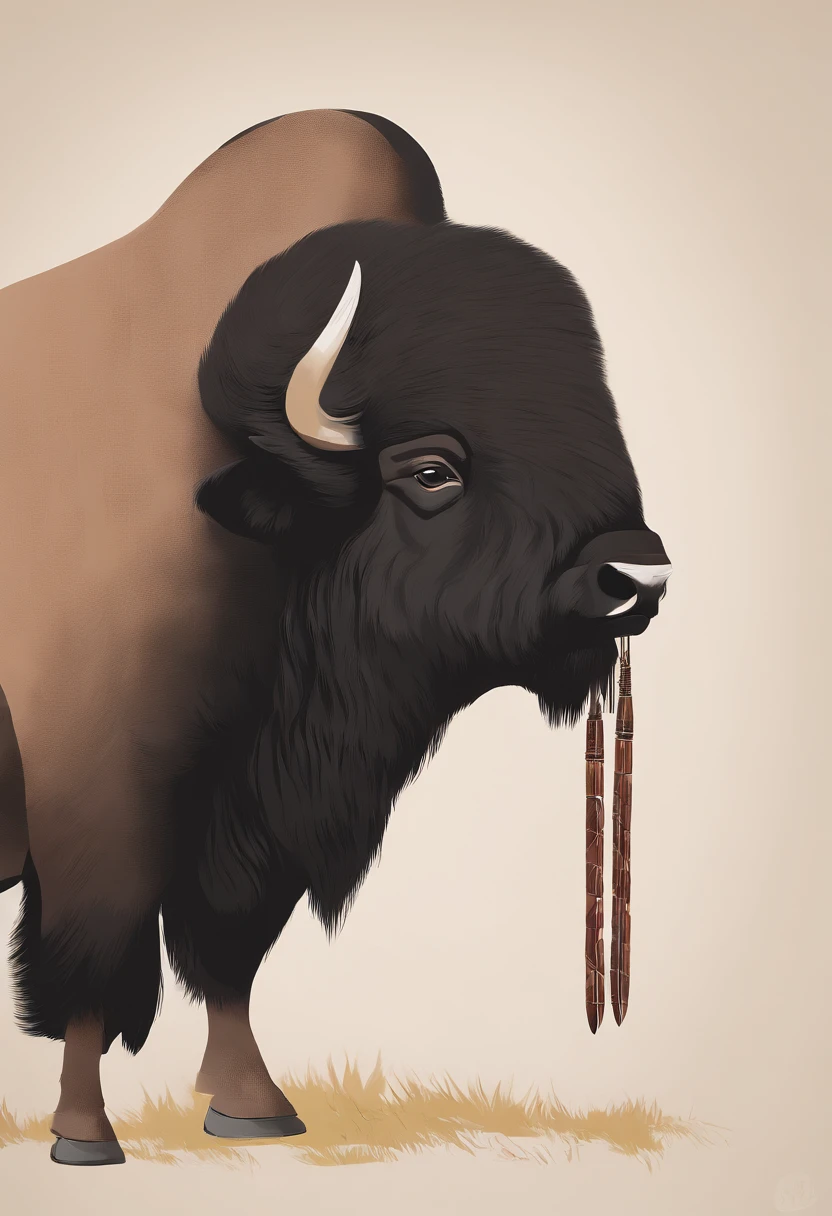 Chief Osceola writing a buffalo