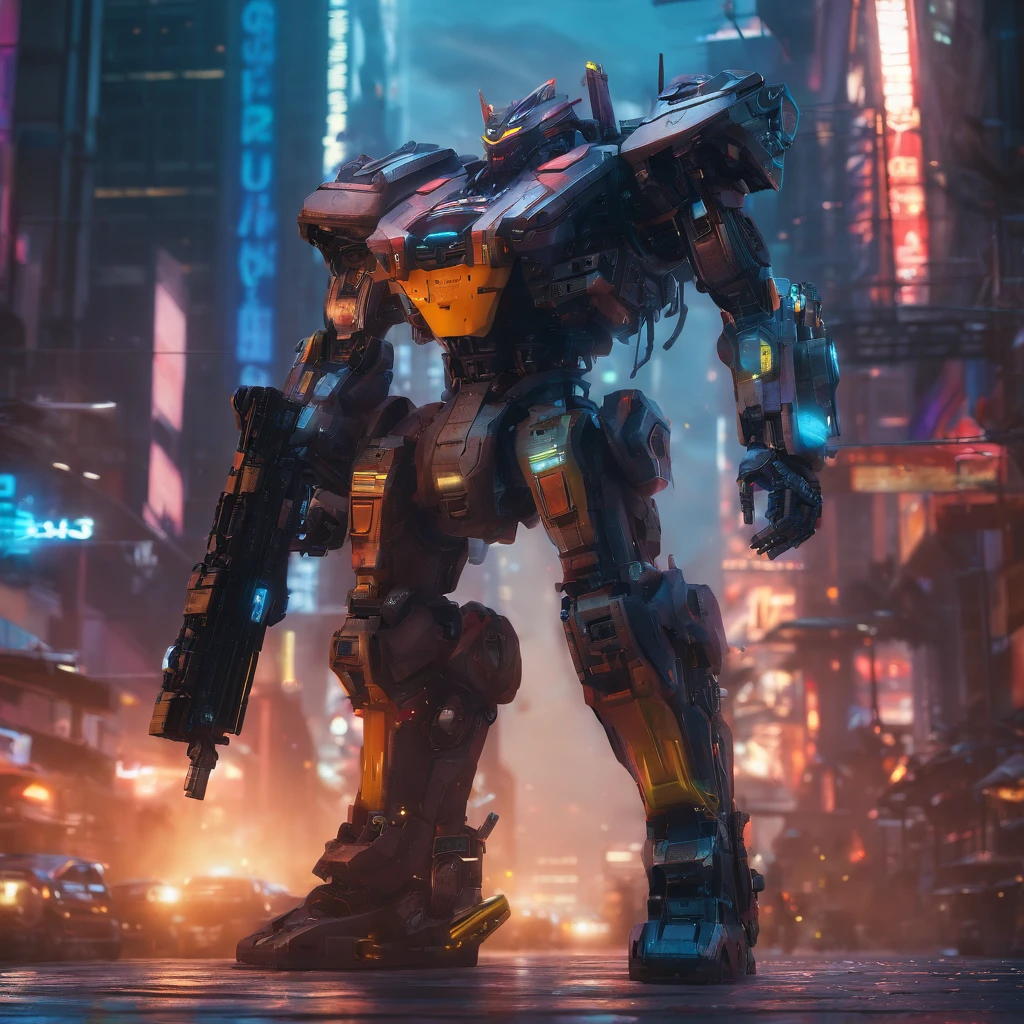 Super Mech, Warrior, (Masterpiece) , The best quality, High quality,Tall Building, Energy Cannon Fire, Tall and Mighty, Solid Armor, Futuristic Technology, 电影灯光,Sharp Lines, Dynamic Styling, Beautiful and beautiful, Ultra detailed,Mechanical Joints, (Very detailed CG,Unity 8k壁纸),Armor Plates, Sensors, Energy Weapons, Blazing Energy,(Beautiful detail background), Sparkling Light, Explosion Effects, Smoke, Tense Atmosphere, Mecha,best qualtiy,超高分辨率,Photorealistic