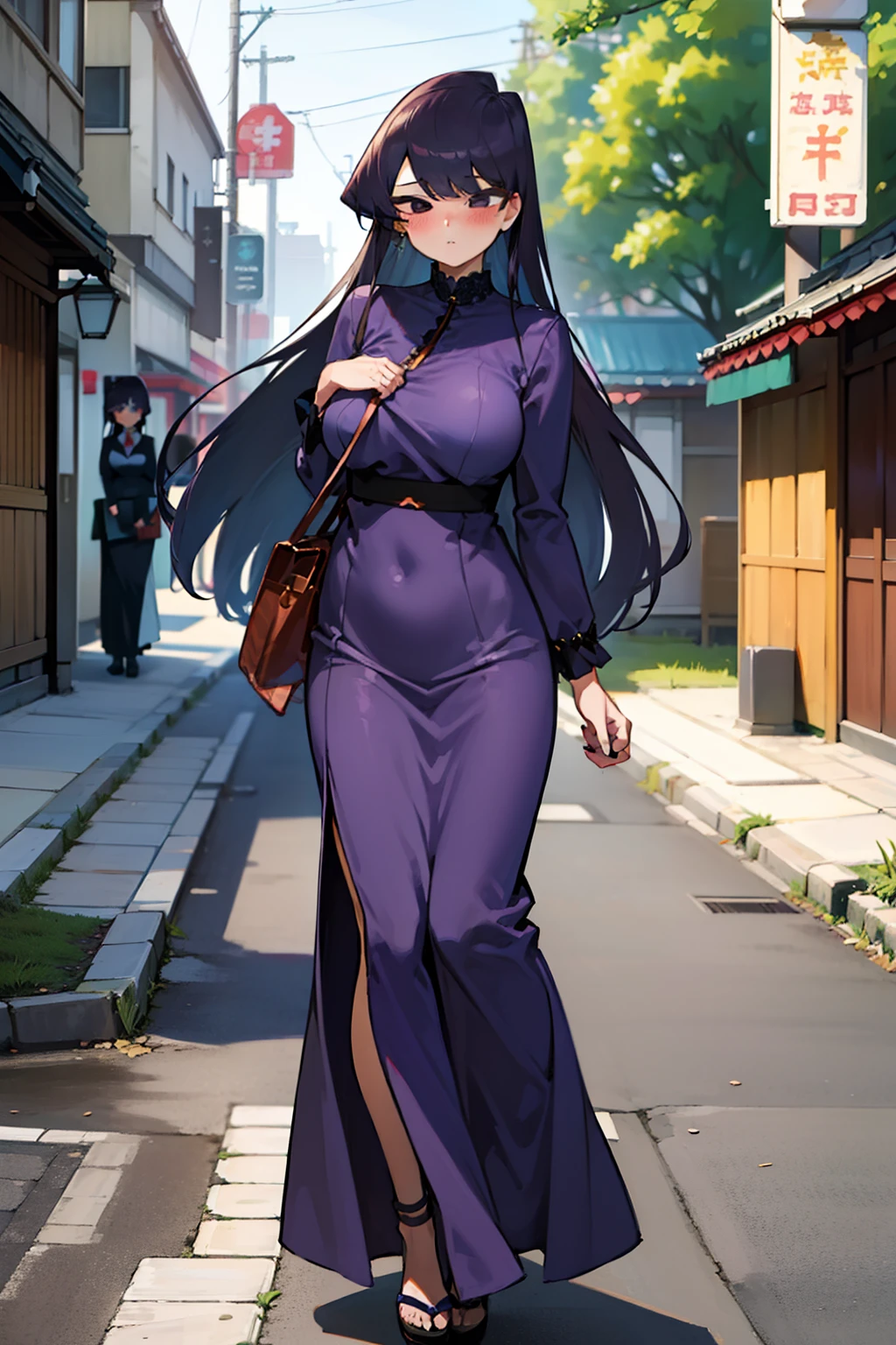 (masterpiece,highest quality,超A high resolution),prety indonesia woman (((Very beautiful 35 year old girl))),(shibari, arms behind back:1.4), (hands on back),,wear modern hijab, pretty woman, a woman in the mermaid long train skirt,the skirt is very long, full body, wear sexy blazer, wear sexy blouse, wear glasses,long satin, flowy dramatic long skirt,body height 165, random pose, walk fast in street,wear high heels, masterpice (Shiny long train dress mermaid-style long skirt