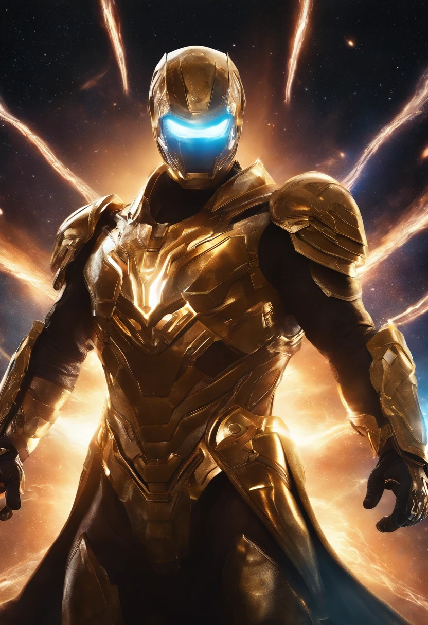 Description for generating the image of Male Armor:
Gold Armor of the Sign of Aquarius
General Characteristics:
Design:
anime styling, highly detailed and stylized.
Traditional anime visual elements combined with realistic details and shading.
Farbe:
Bright gold with metallic highlights, detailed textures to show the shine and texture of the metal.
moving parts:
Full armor with articulated pieces that can open and close, showing mechanical complexity. Includes helmet, breastplate, arms, legs and feet.
3D Animation Techniques Used:
Rigging:
The armor should have a detailed virtual skeleton that allows smooth and realistic movements.
Keyframing:
The positions of the moving parts of the armor are defined in keyframes, allowing fluid and precise transformations.
Morph Targets (Blend Shapes):
Refined details on the moving parts of the armor, allowing complex and realistic transformations.
Particle Systems e Dynamics:
realistic visual effects, like light particles or energy fragments around the armor, especially when it is transforming.
Specific Details:
layercete:
Design inspired by an ancient Greek helmet, with aquatic details, like shells and waves.
breastplate:
Should have a robust appearance, with emblems and symbols representing the sign of Aquarius.
arms and legs:
Segmented, with visible joints to allow movement. Additional Detail, like claws or wrist guards.
feet:
Detailed protections with decorative elements.
layer:
Long and fluid, with detailed textures to show movement.
enviroment:
fund:
An ice cave or an aquatic setting to reinforce the association with the sign of Aquarius.