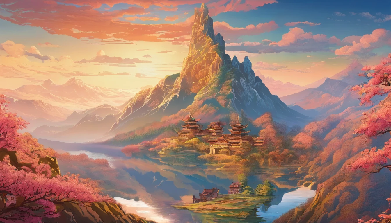 Changbai Mountain Tianchi, (illustration: 1.0), Epic composition, Realistic lighting, High-definition detail, Masterpiece, Best quality, (Very detailed CG unified 8k wallpaper)