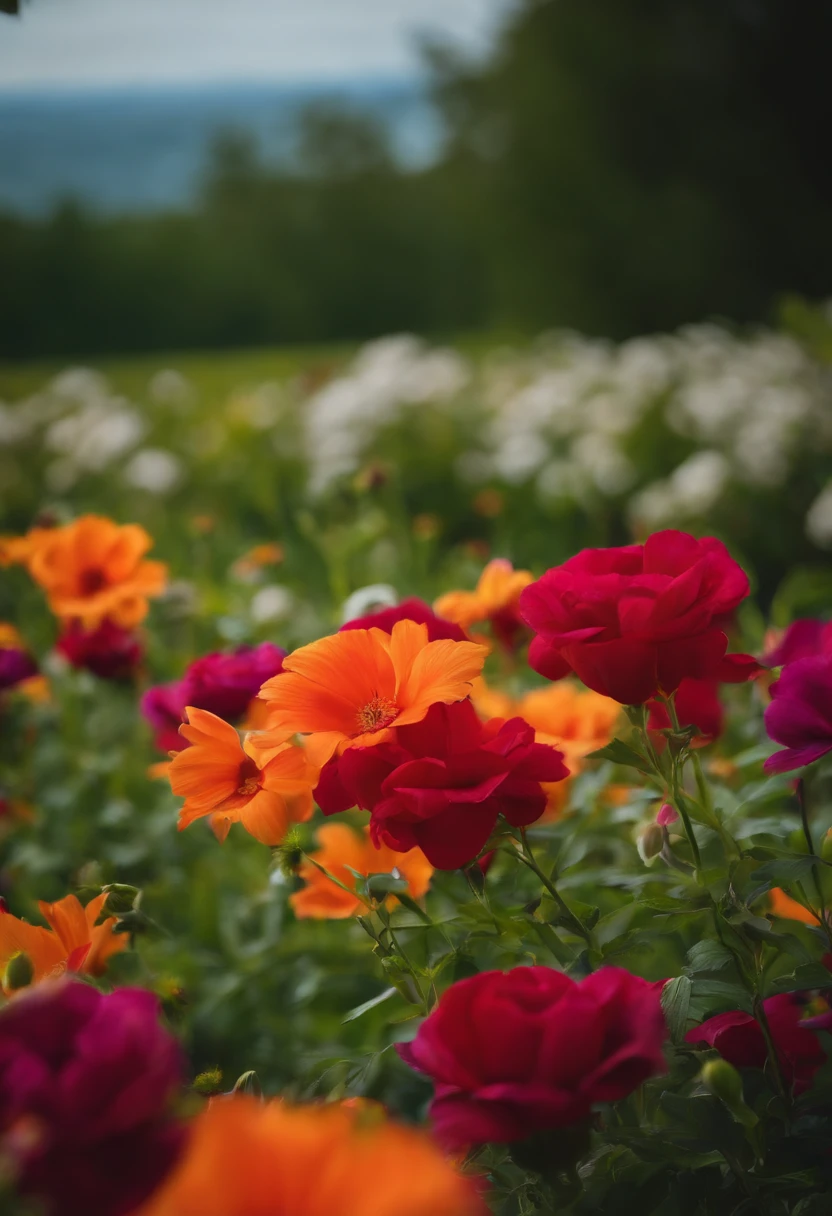 flowers are waving