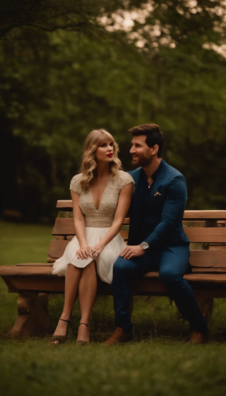 Taylor alison swift e leonel messi em uma balada curtindo