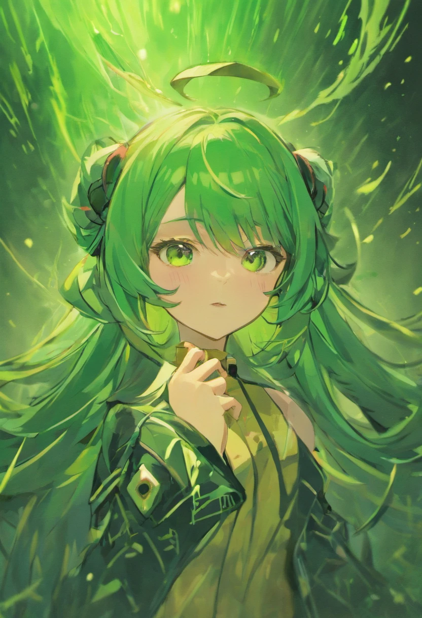 echidna Middle division length hair Green hair femele Snake tail 项链 Pointed ears