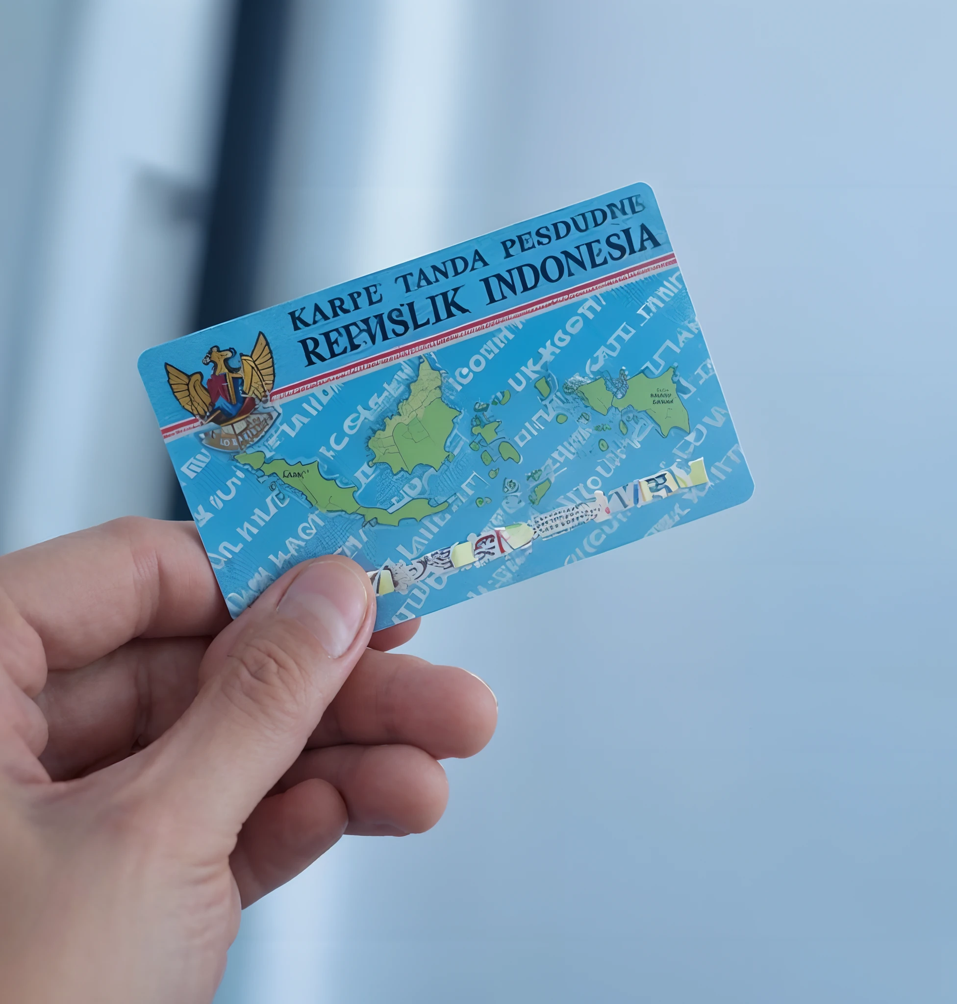 someone holding a card with a map of indonesia on it, ssr card, full card design, indonesia, whole card, exclusive, ui card, wonderful masterpiece, it idn't greasy, portrait shot, true realistic image, touring, mrt, service ticket close up, nostalgic memory, jakarta, mobile, legendary masterpiece, faked service ticket, rider waite card, realism, realistic, 8k