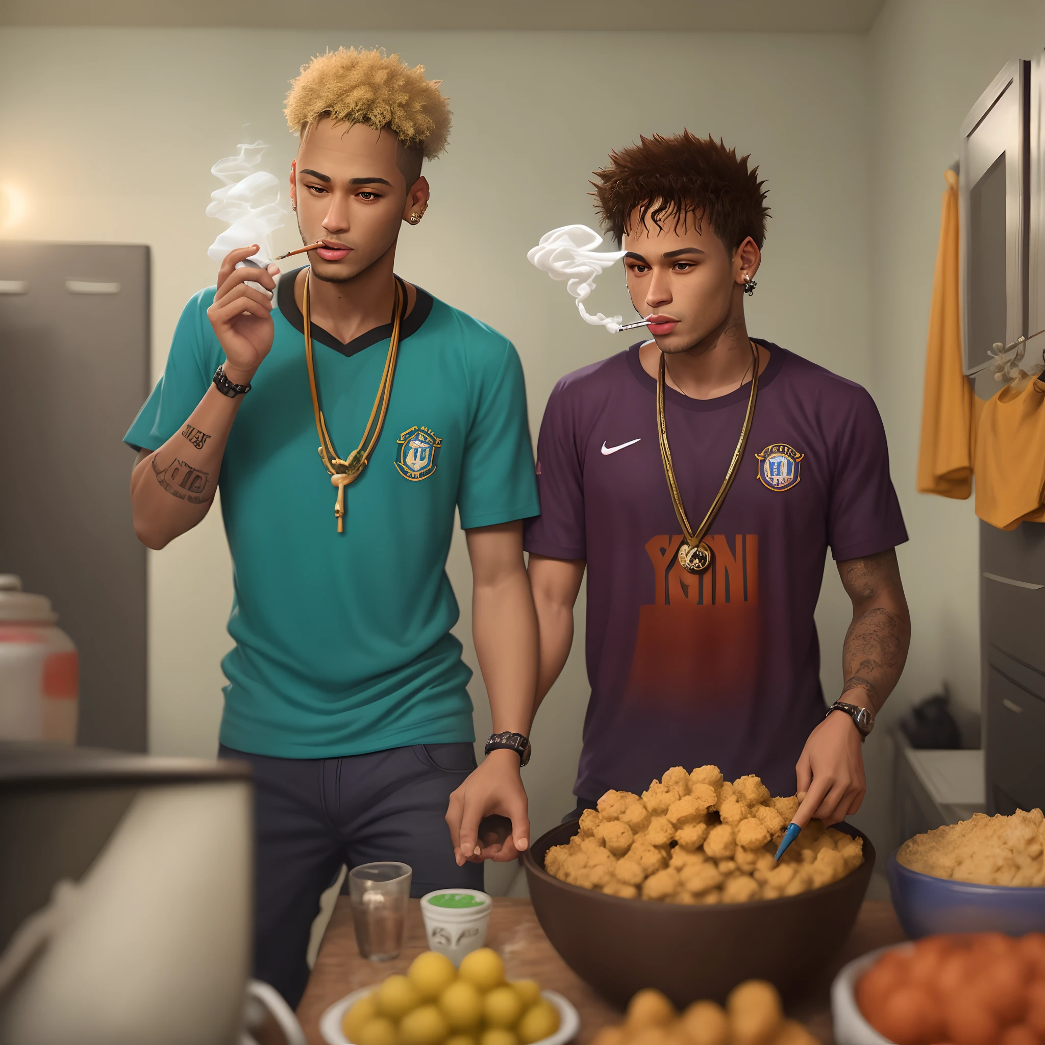 Neymar smoking marijuana with Silvio Santos in the favela of Rio de Janeiro