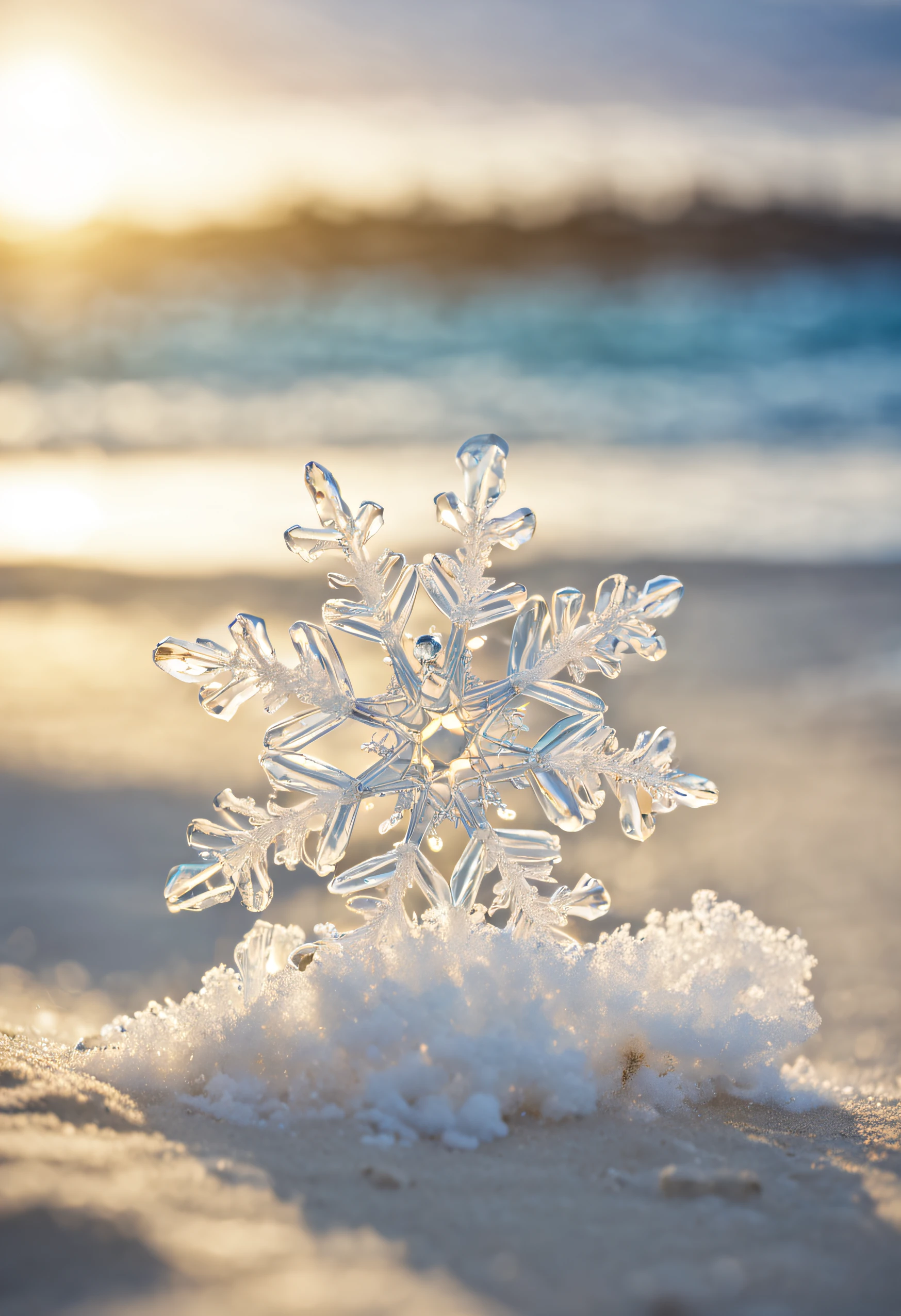 Live Action,very real,crystal-clear,Mare,sand beach,Snowflake