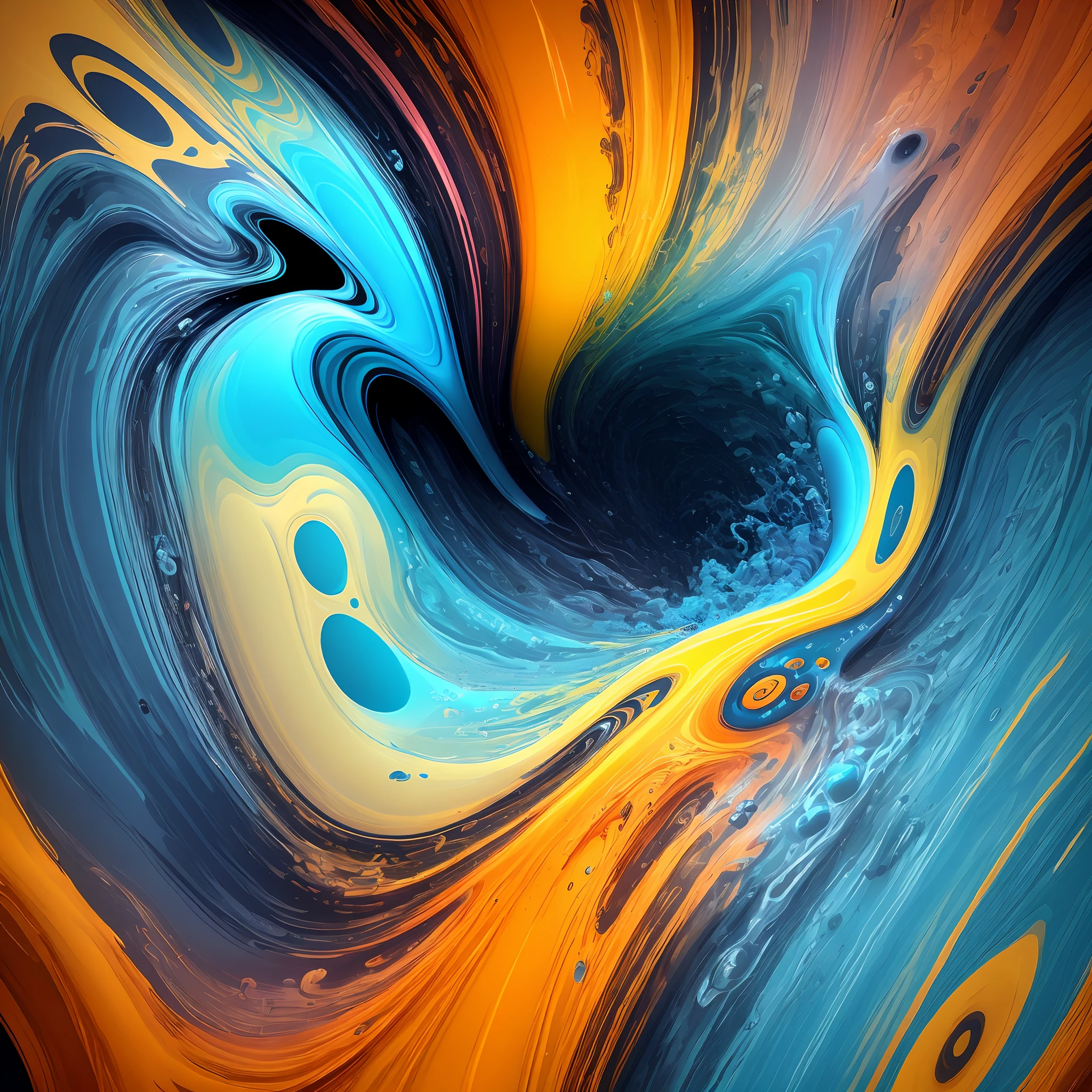 Colorful Geometric Background with Fluid Shapes Composition