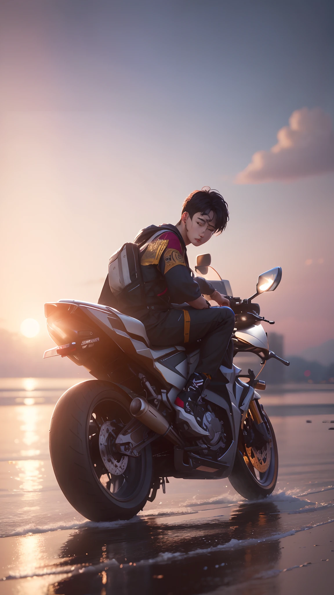 (hiperrealisme:1.1),(detail:1.2)8k,handsome korea boy, realistic face, detail face, 8k, ultra realistic, check background,bokeh