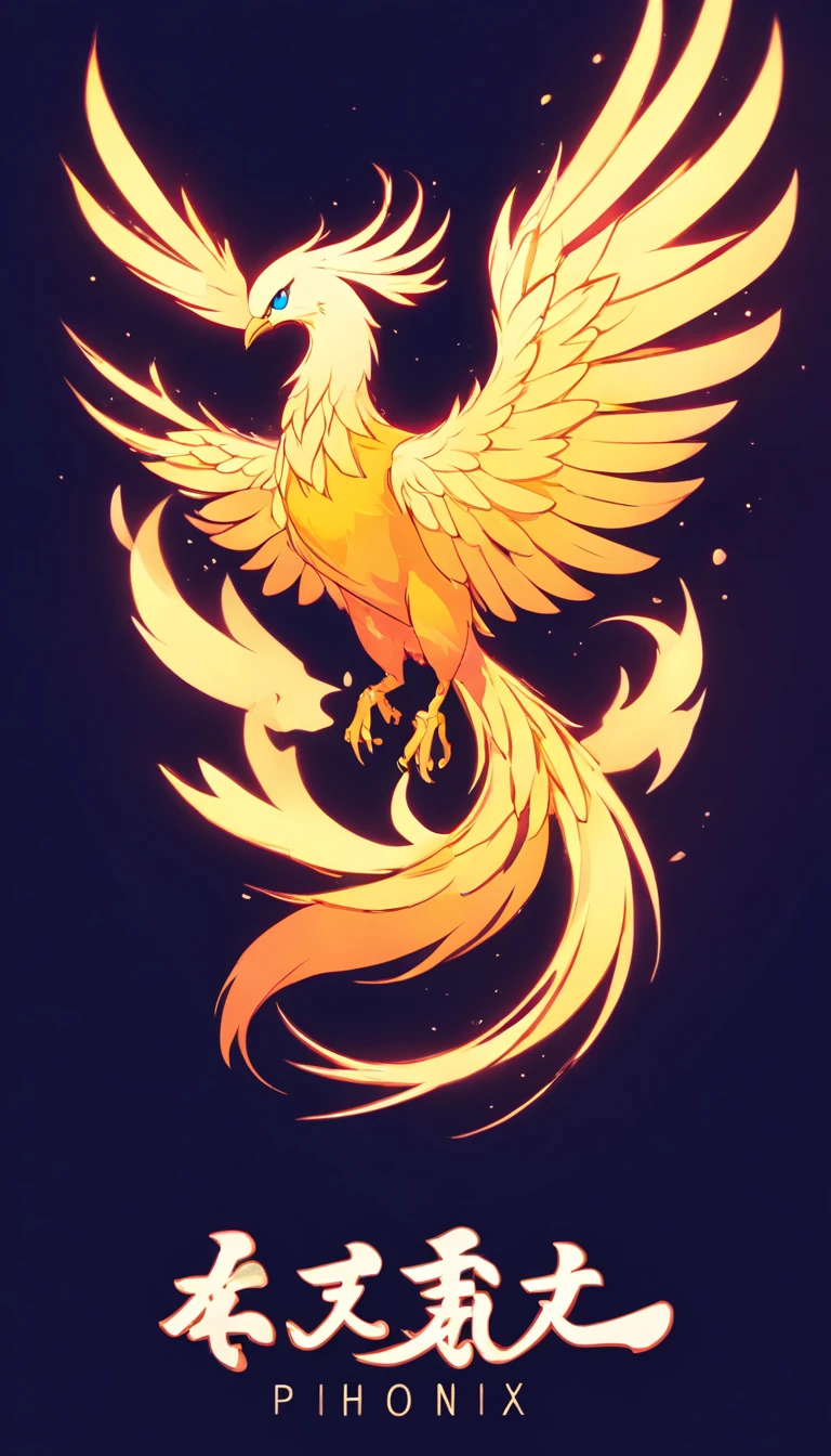 ((minimalist phoenix logo))