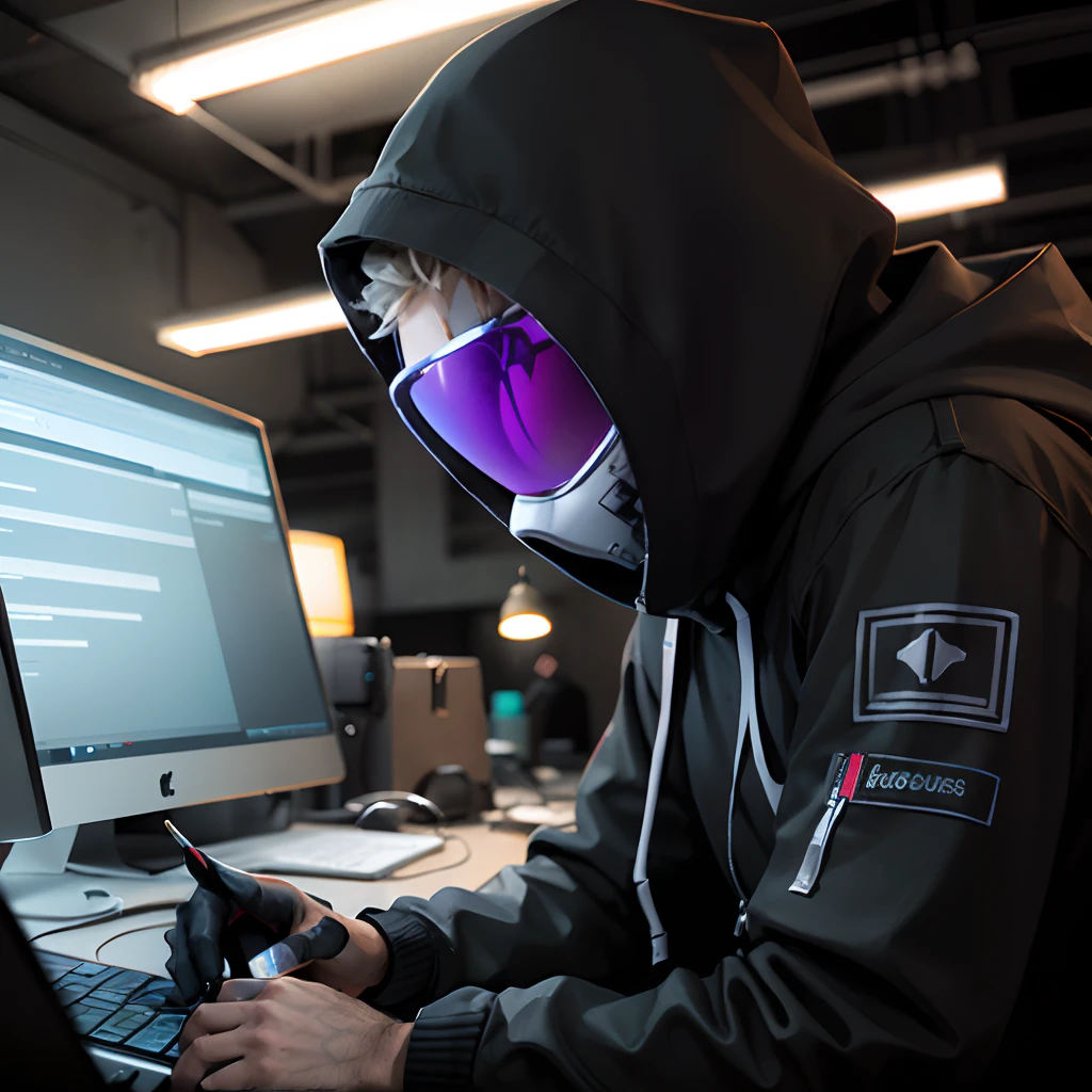 Hacker with the word gsr
