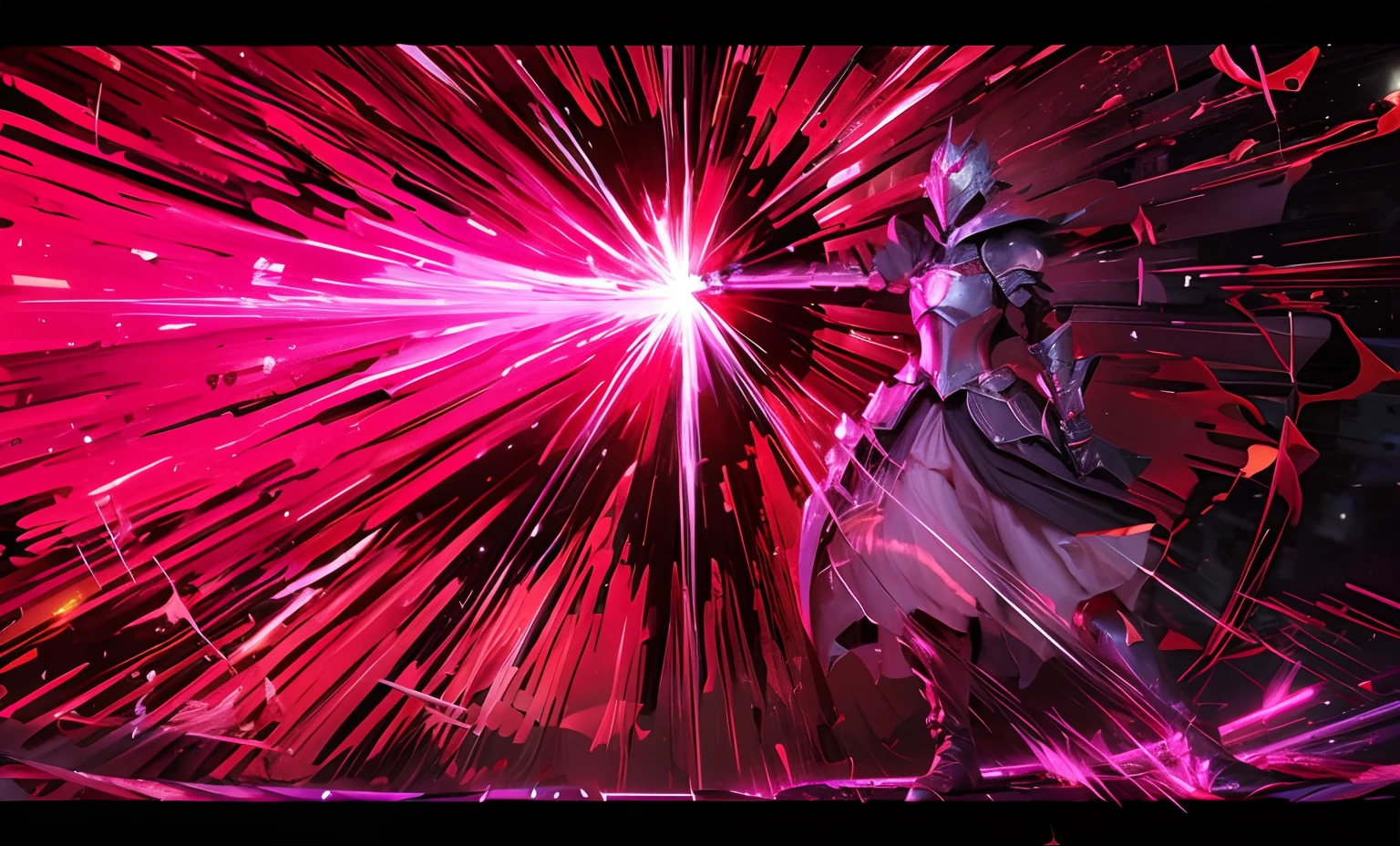 Heavily armored female knight