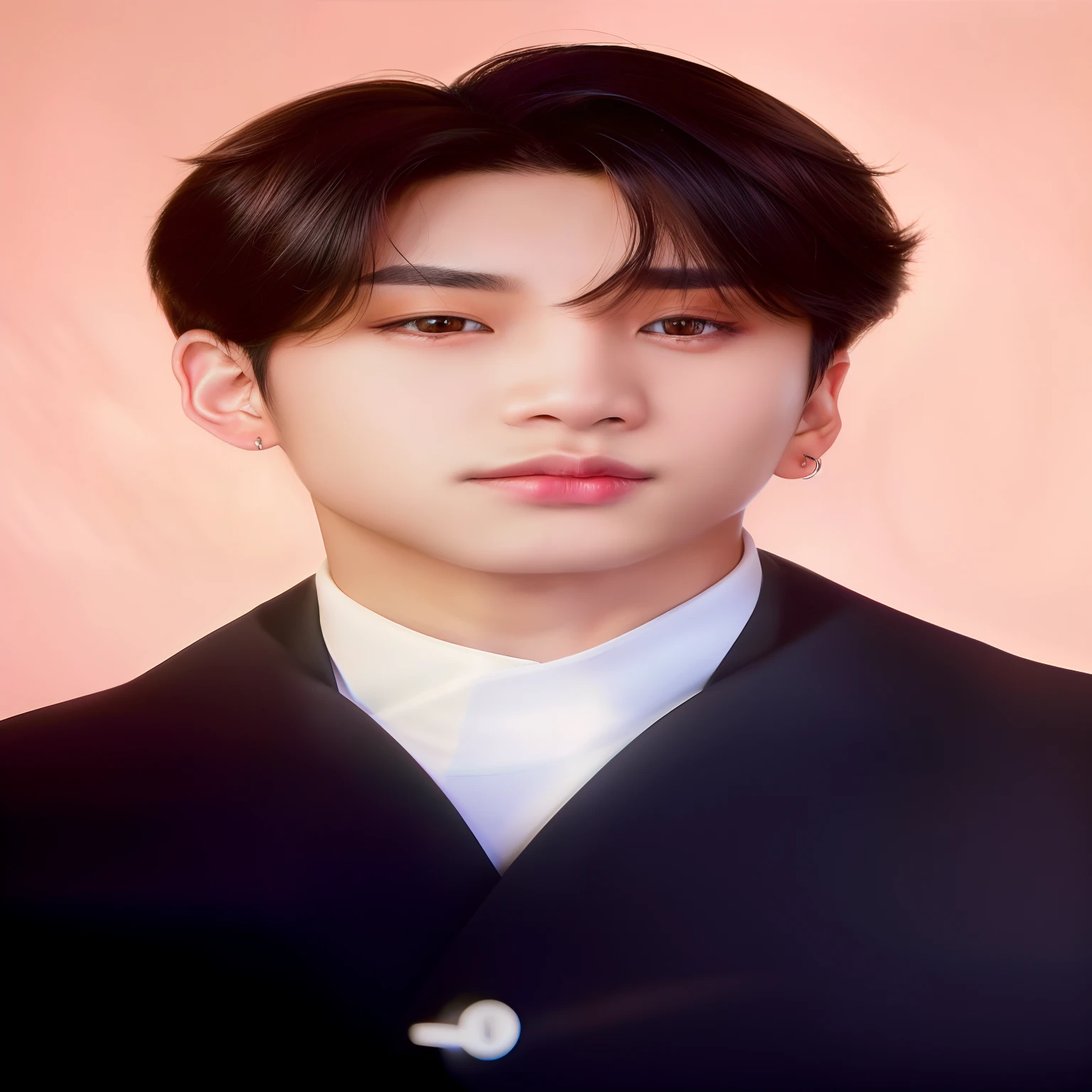RAW photo , homoerotic asian boy, (high detailed skin:1.2), 8k uhd, dslr, soft lighting, high quality,  ultra realistic, best quality, ultra high res,  bangs, indoors, detailed face, detailed black hair, detailed eyes, ((detailed lips)), showing armpits,  jewelry