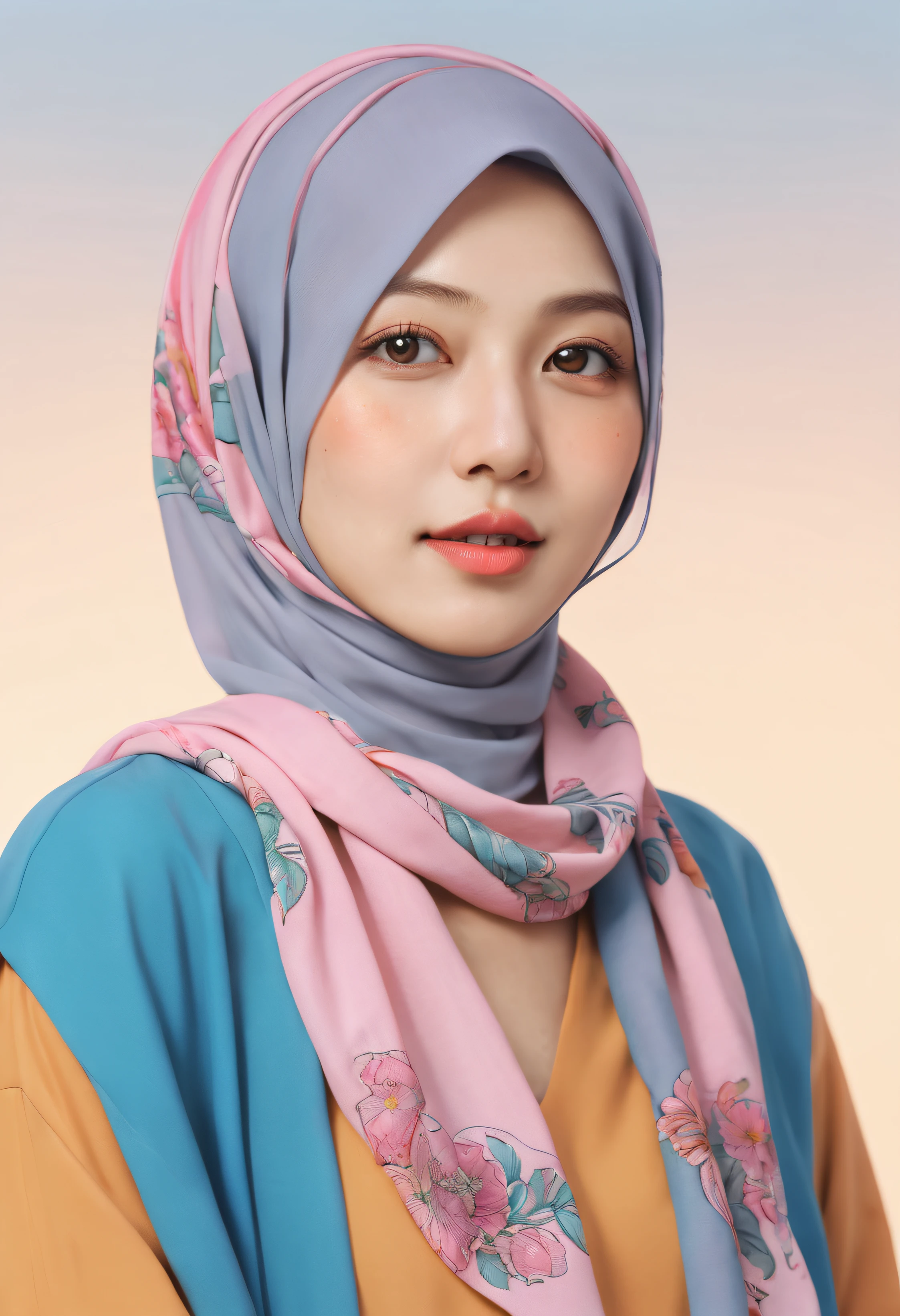 masterpiece, top-quality, 8K, absurderes, a beauty girl, kawaii, outdoor,(half body:1.3), (fullnude:1.5), wearing pasmina hijab,hijab, ,nice body, No makeup, bukkake, Near and far law, depth of fields, A hyper-realistic, hight resolution, a picture, sharp focus, nffsw, face lights, dynamic lighting, Highest detail, Extreme details、ultra-detailliert、detaile、authentic skin、delicated facial features